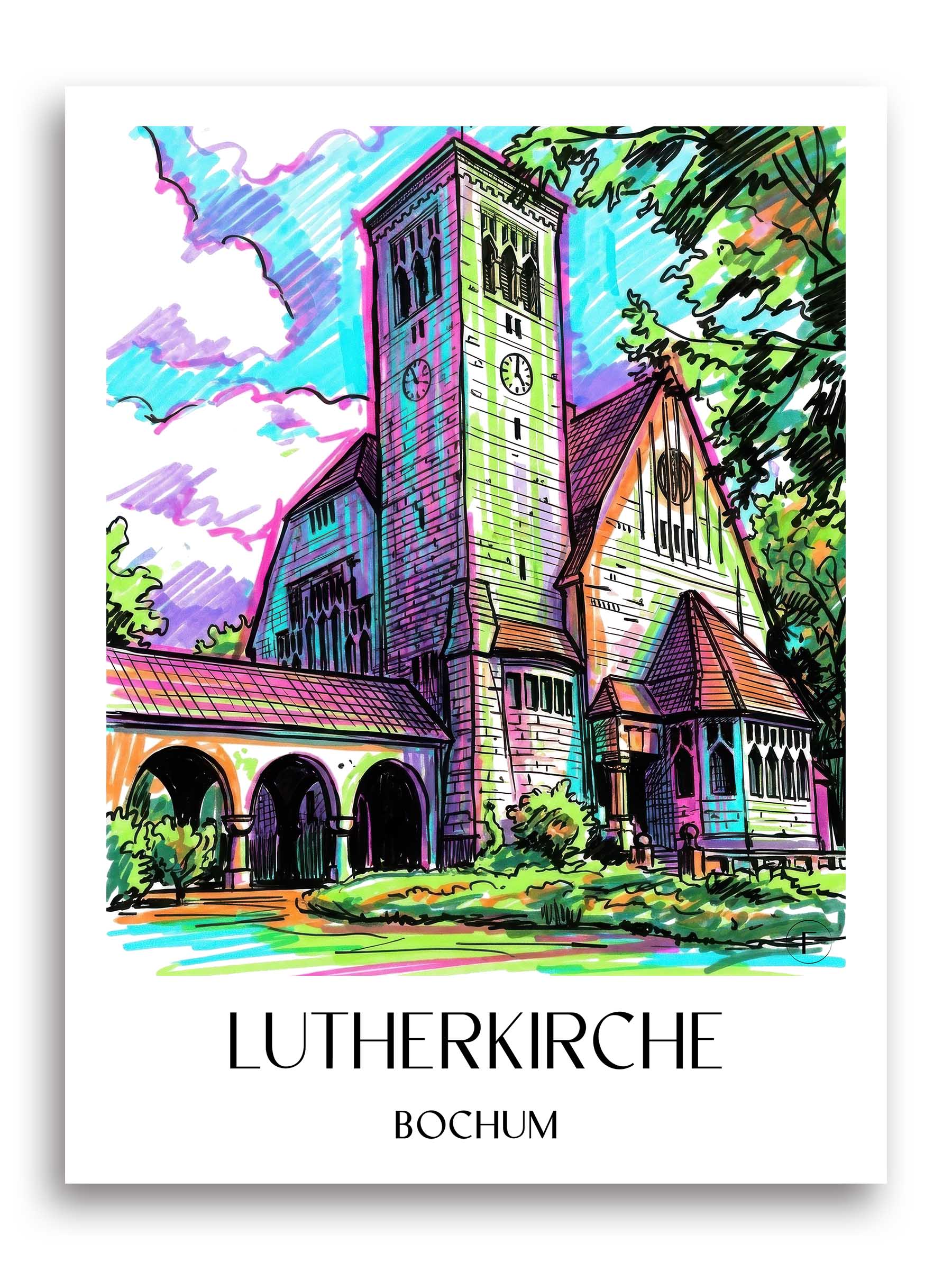 lutherkirche-bochum-deutschland-poster-graffiti