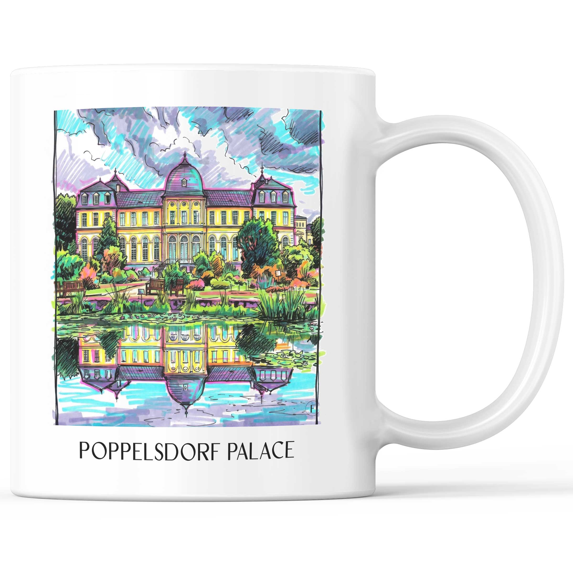 Poppelsdorfer Schloss Kaffeebecher - Bonn - Deutschland Becher - Kaffeetasse im Tag Graffiti Stil