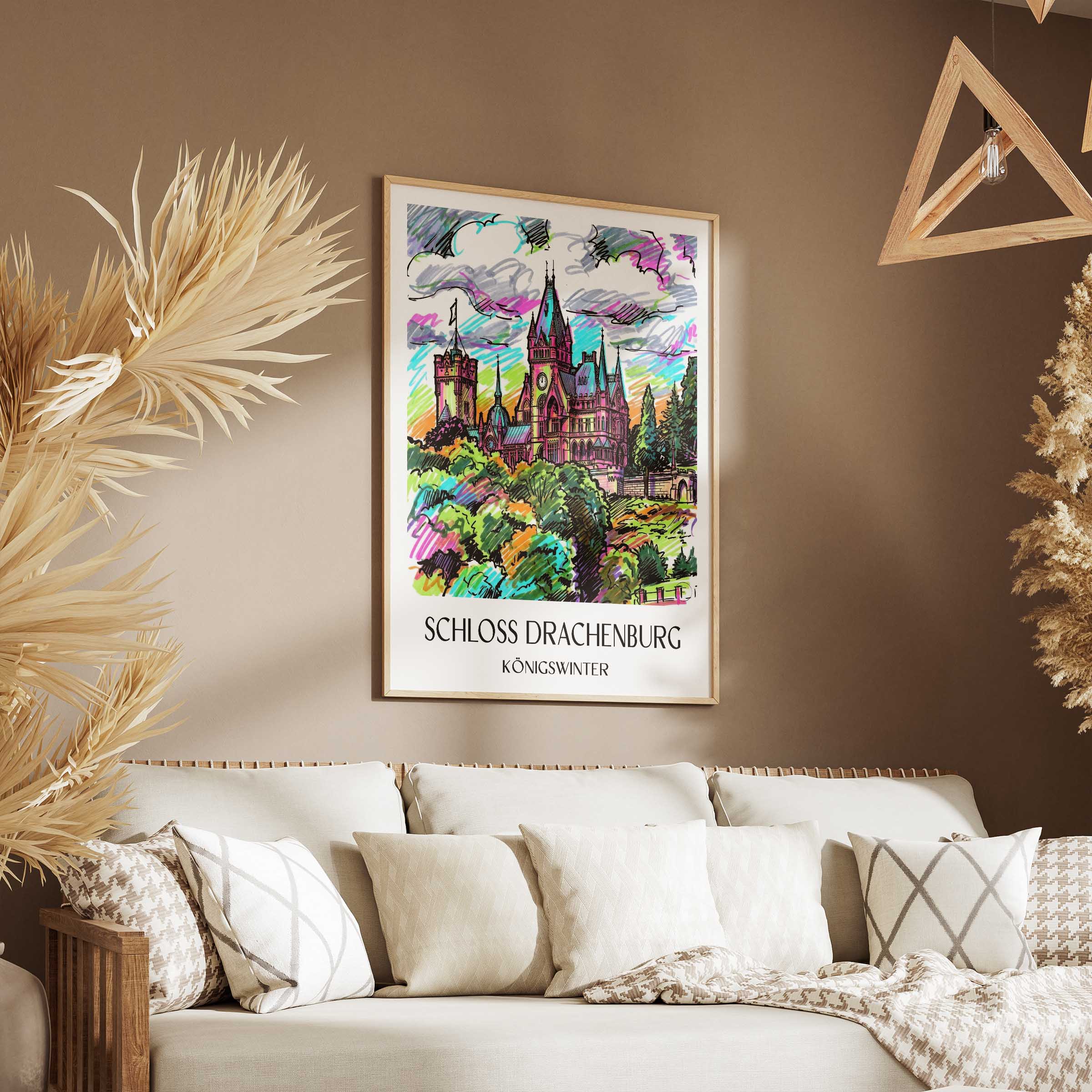 schloss-drachenburg-königswinter-deutschland-poster-graffiti