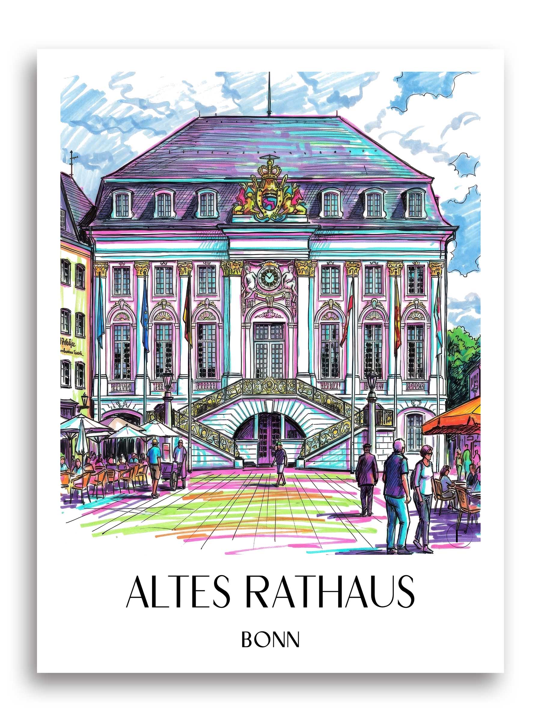 altes-rathaus-bonn-deutschland-poster-graffiti