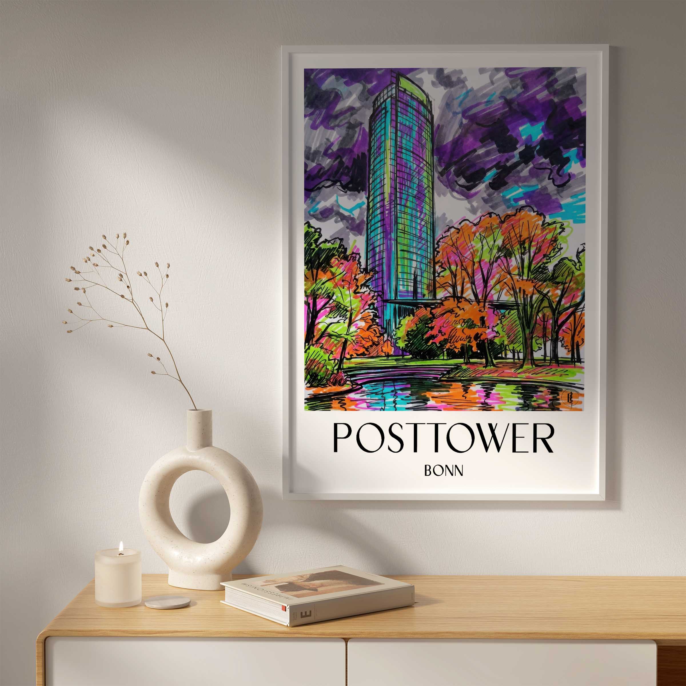 posttower-bonn-deutschland-poster-graffiti