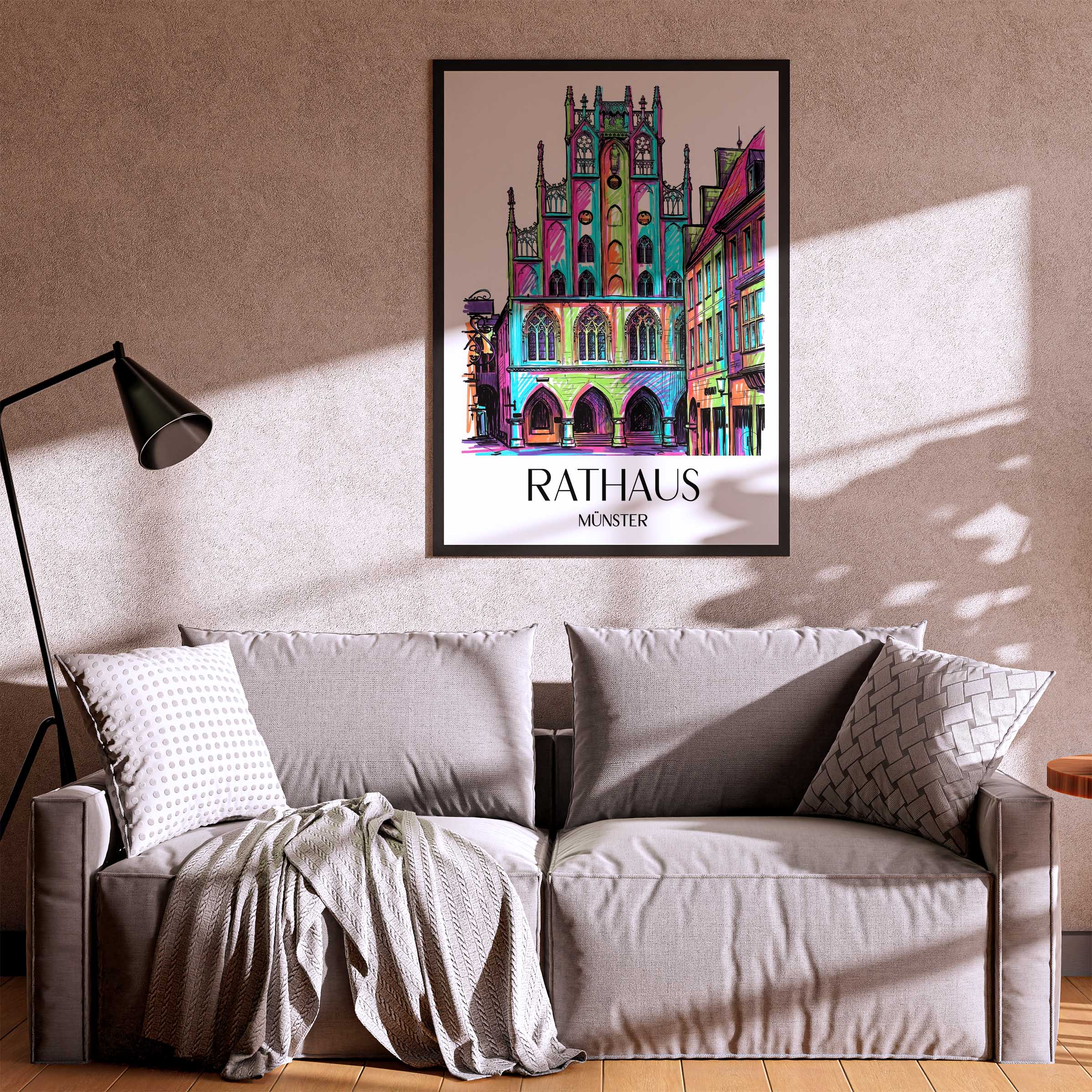 rathaus-münster-deutschland-poster-graffiti