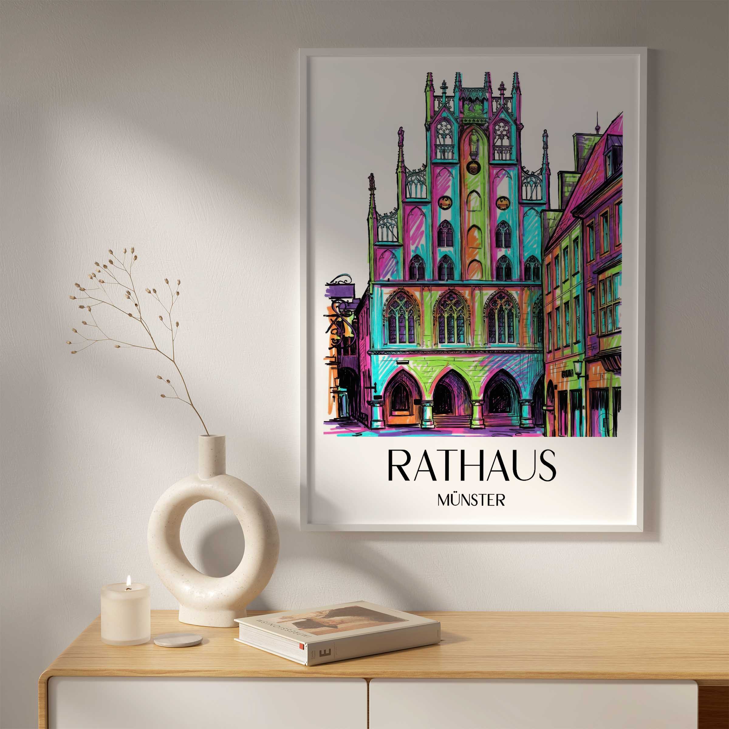 rathaus-münster-deutschland-poster-graffiti