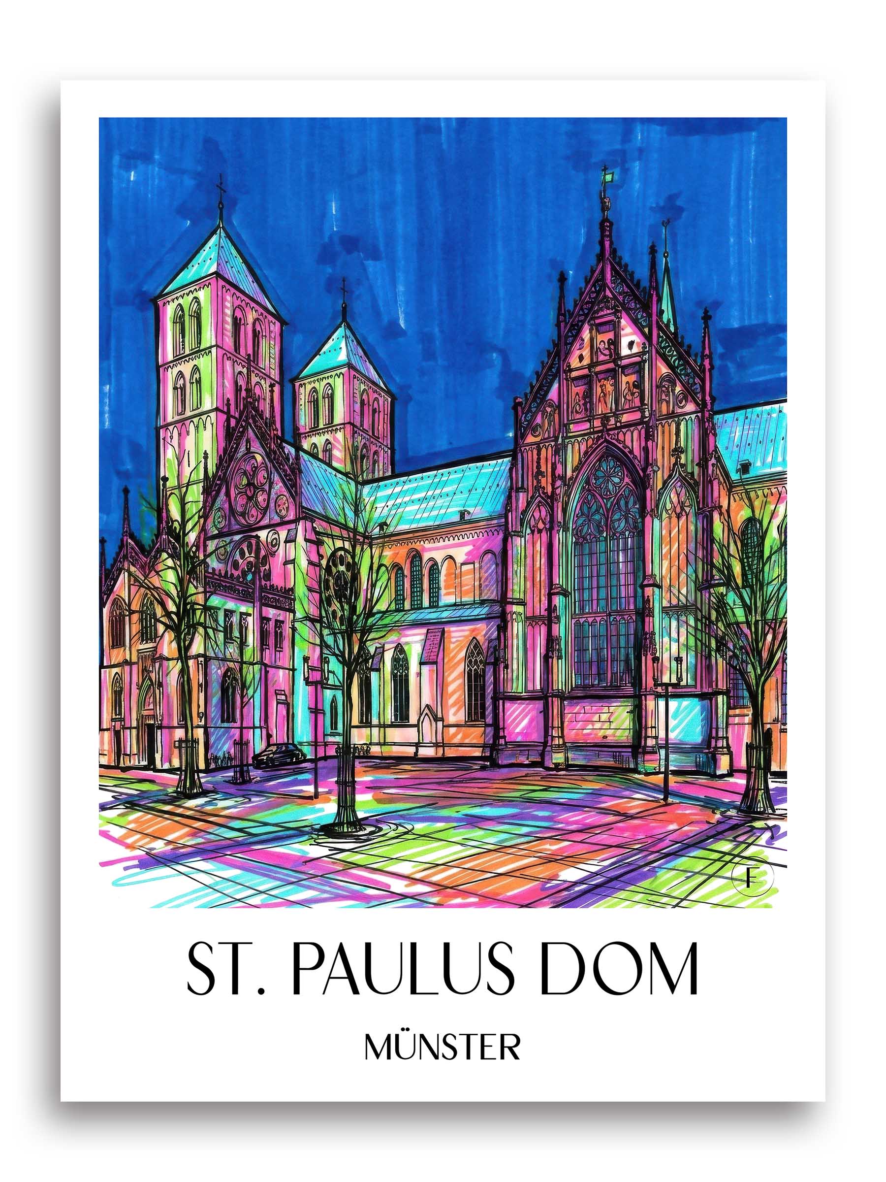 st.-paulus-dom-münster-deutschland-poster-graffiti