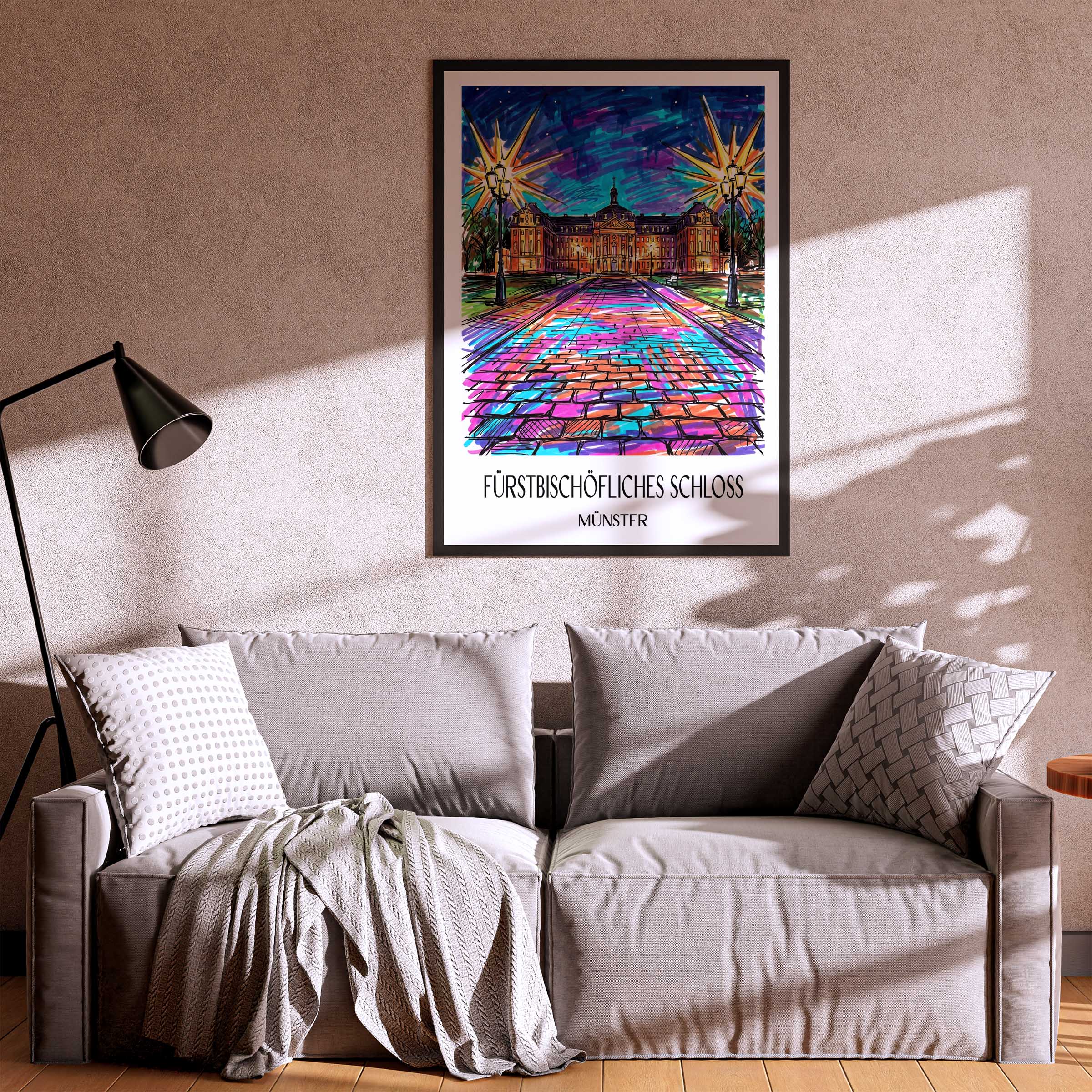 fürstbischöfliches-schloss-münster-deutschland-poster-graffiti