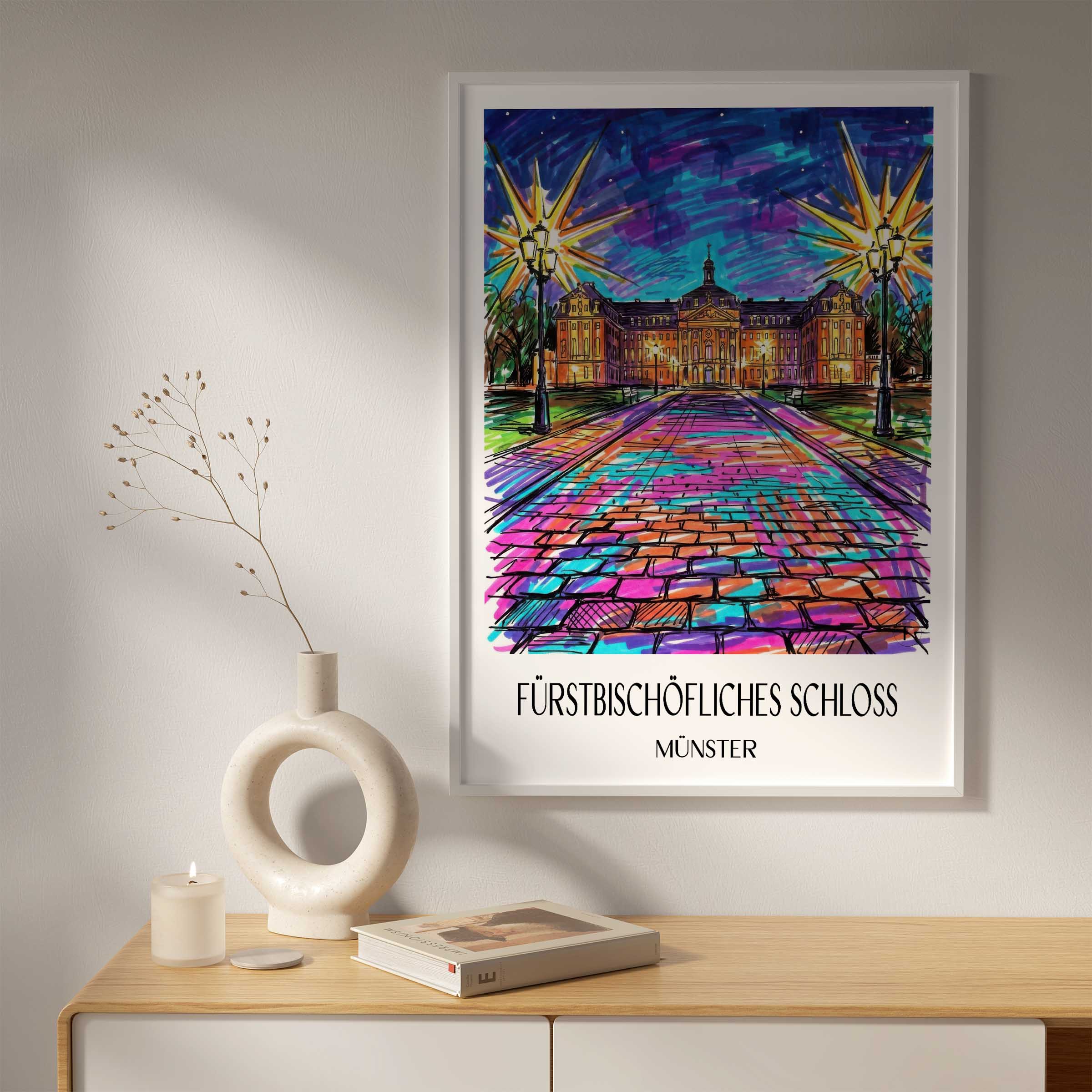 fürstbischöfliches-schloss-münster-deutschland-poster-graffiti