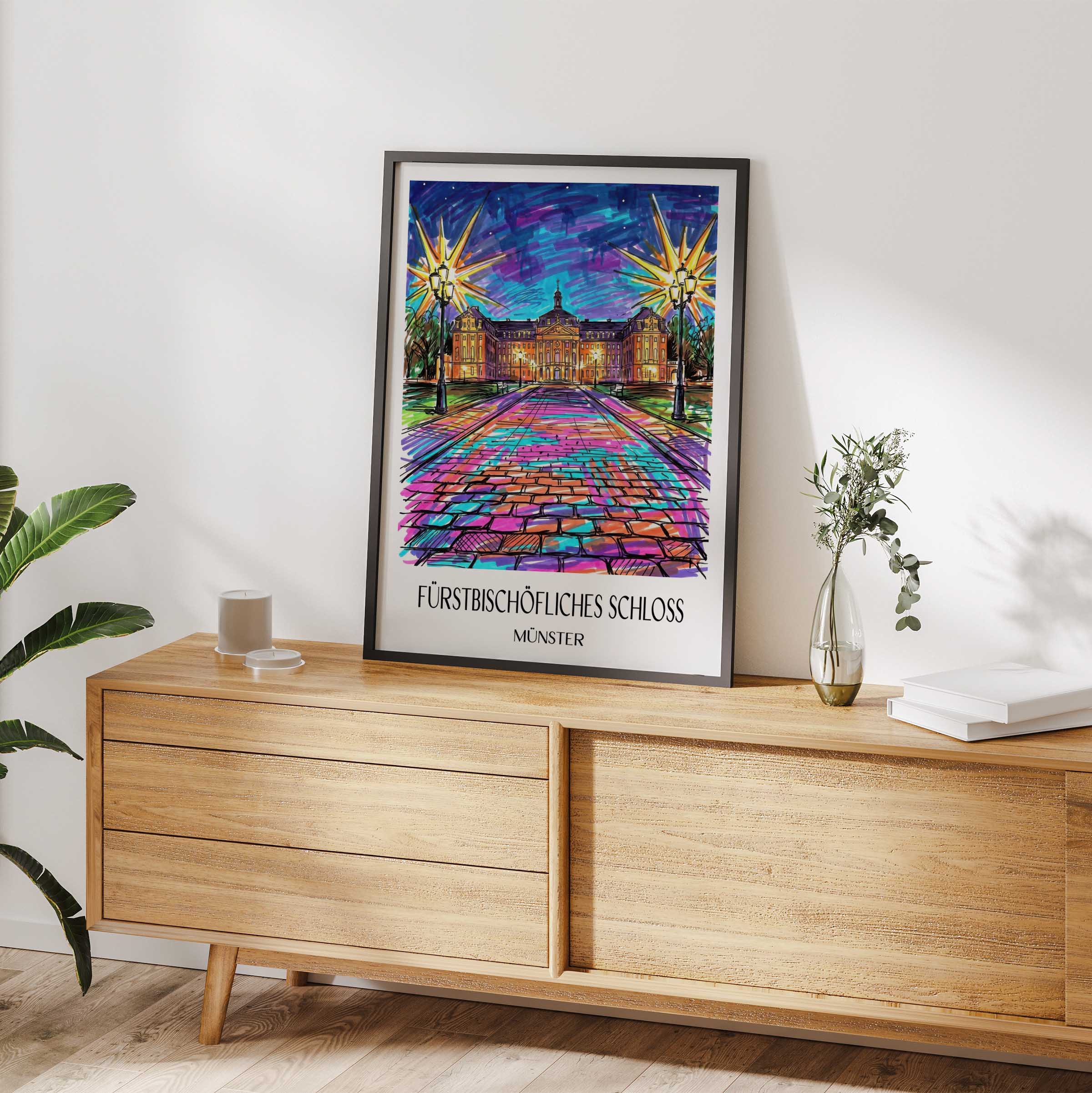 fürstbischöfliches-schloss-münster-deutschland-poster-graffiti