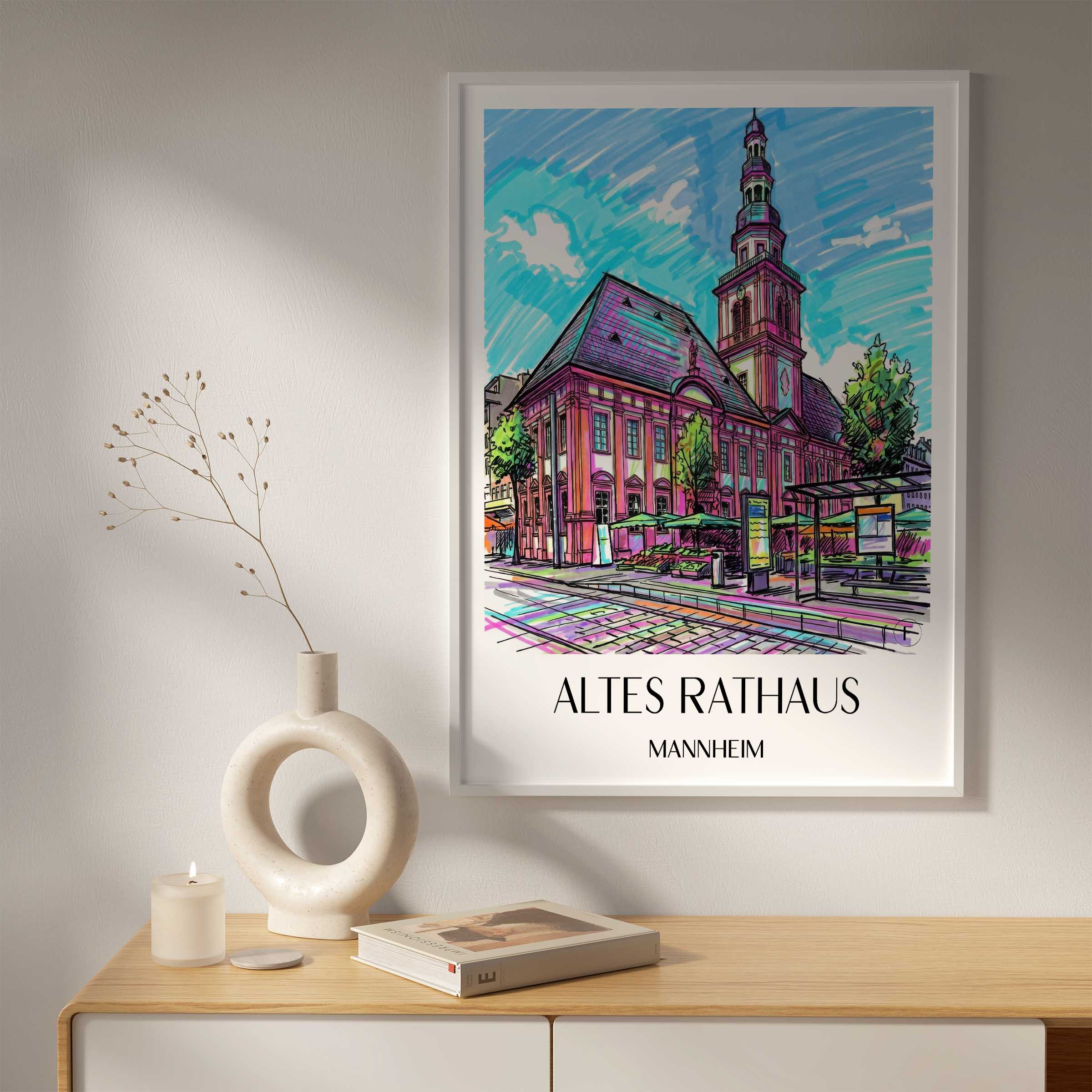 altes-rathaus-mannheim-deutschland-poster-graffiti