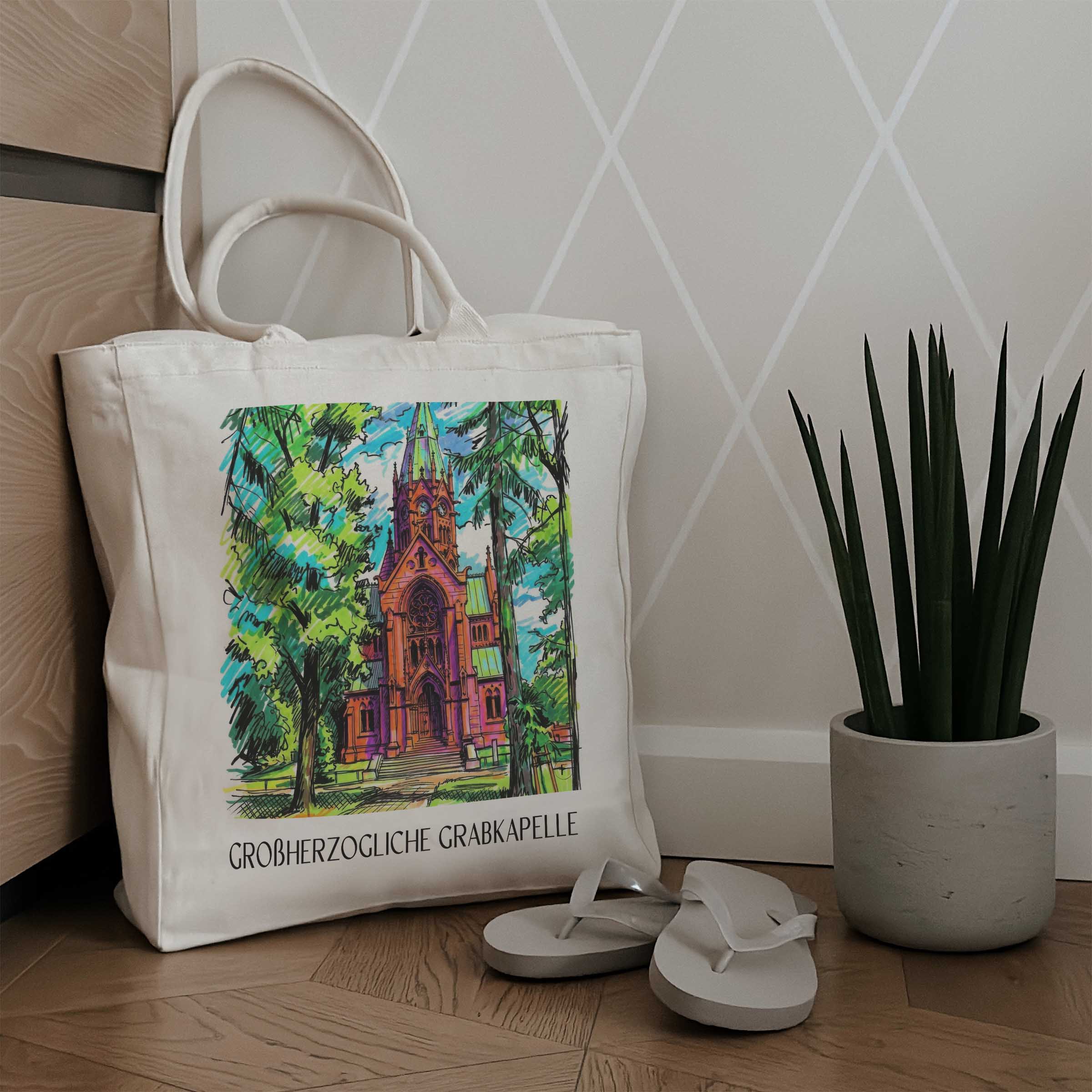 großherzogliche-grabkapelle-karlsruhe-deutschland-einkaufstasche-graffiti