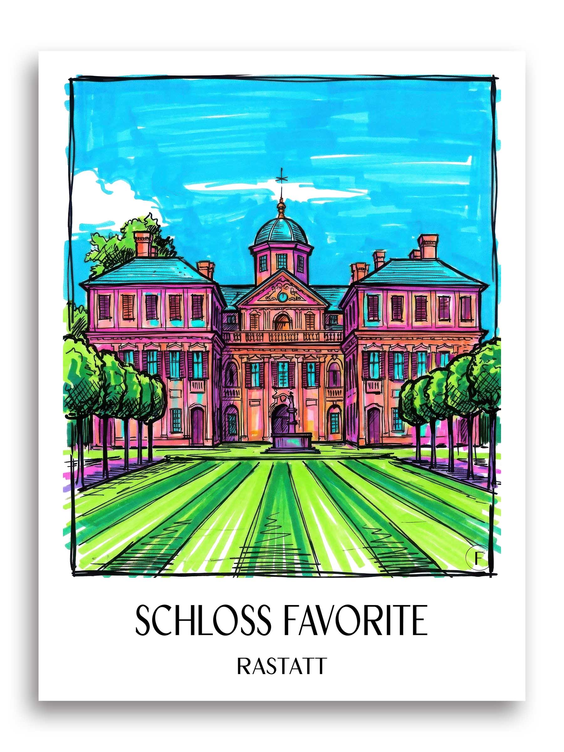 schloss-favorite-rastatt-deutschland-poster-graffiti