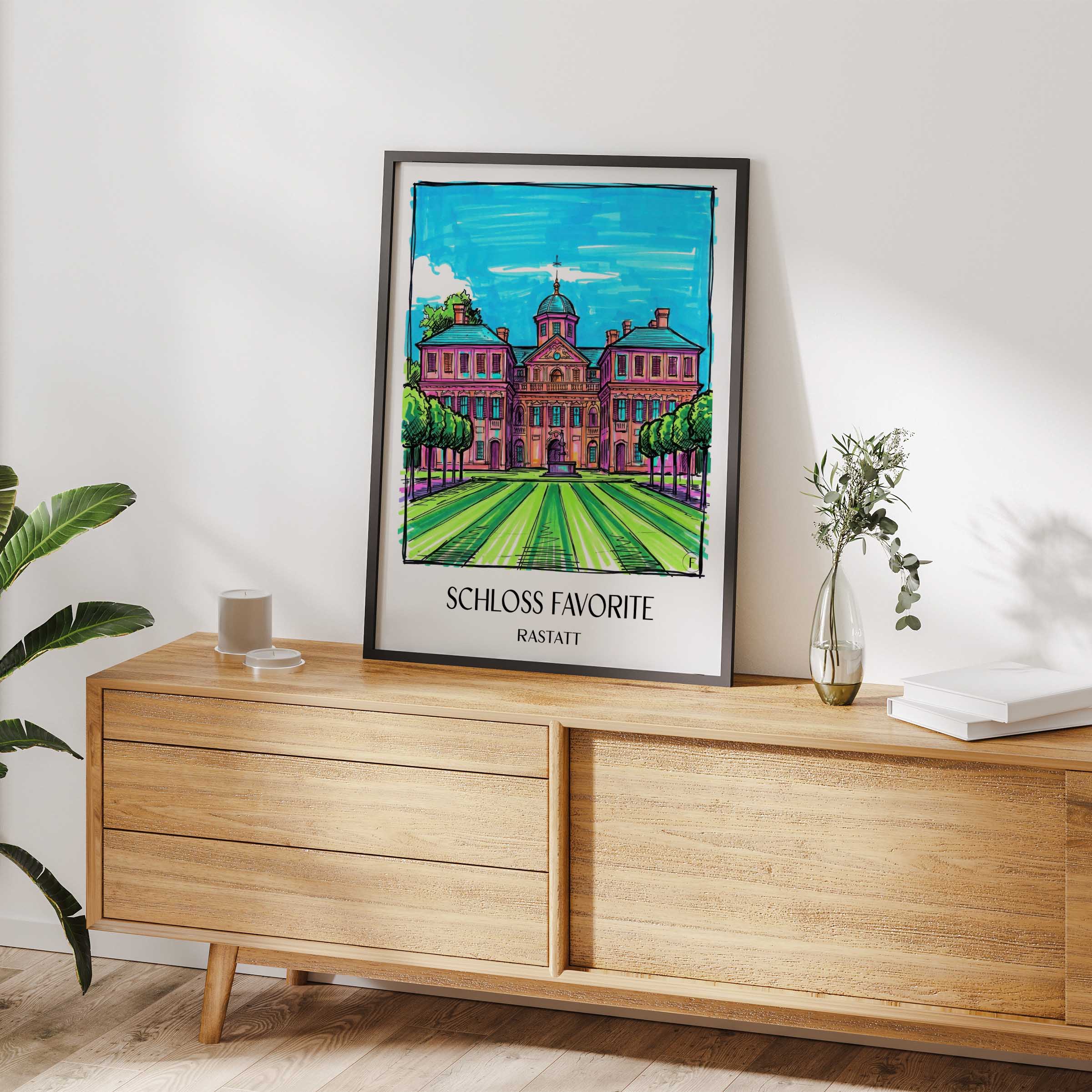 schloss-favorite-rastatt-deutschland-poster-graffiti