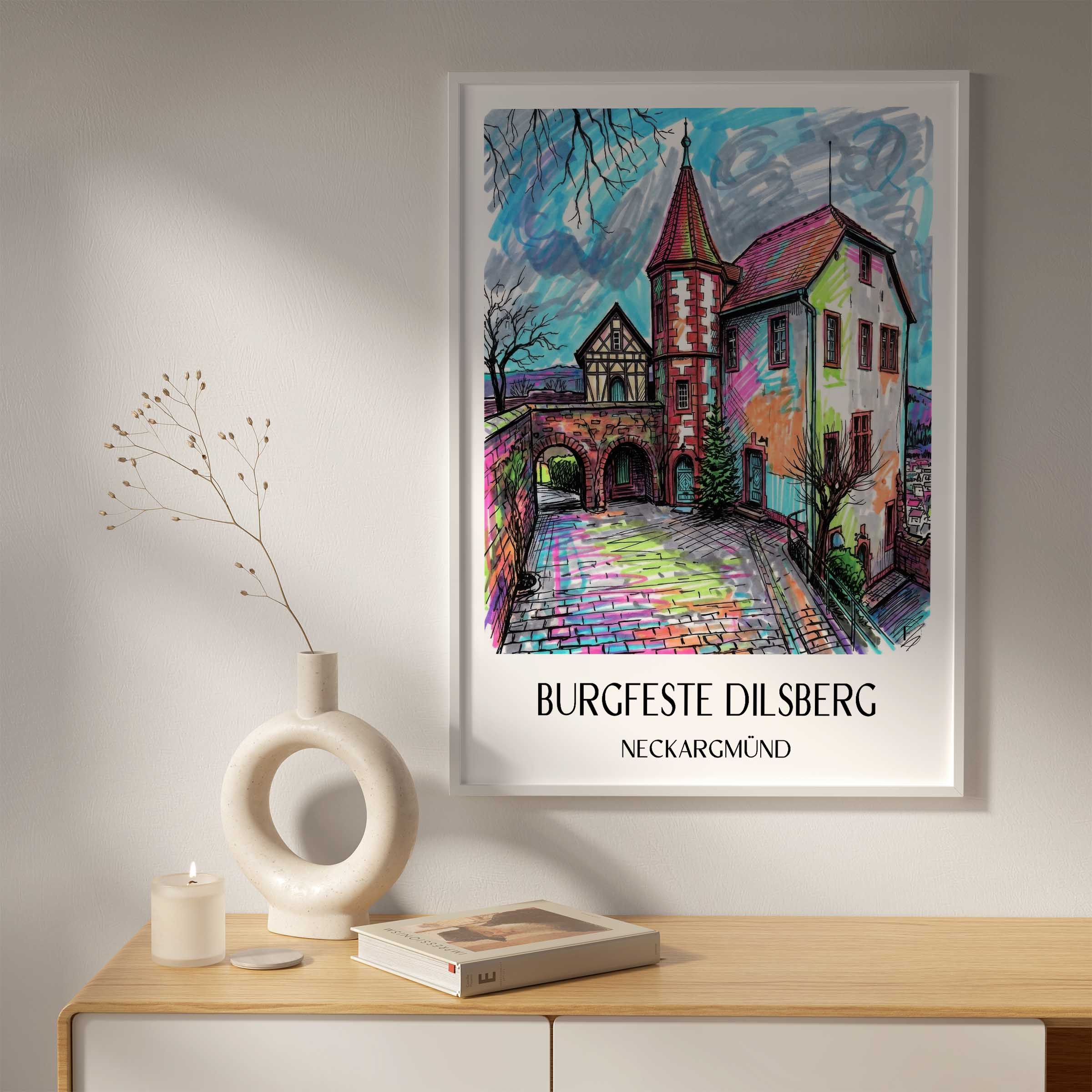 burgfeste-dilsberg-neckargmünd-deutschland-poster-graffiti