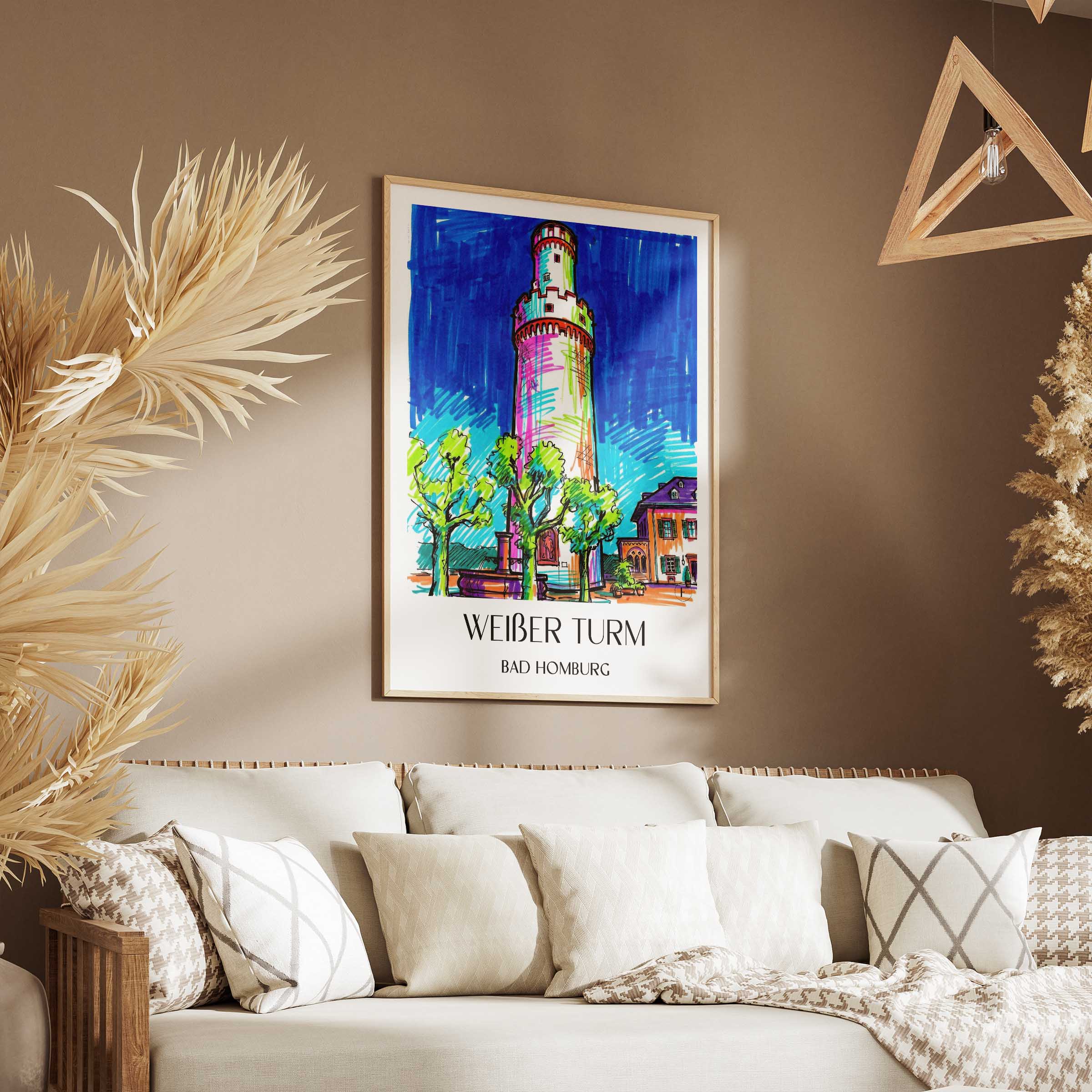 weißer-turm-bad-homburg-deutschland-poster-graffiti