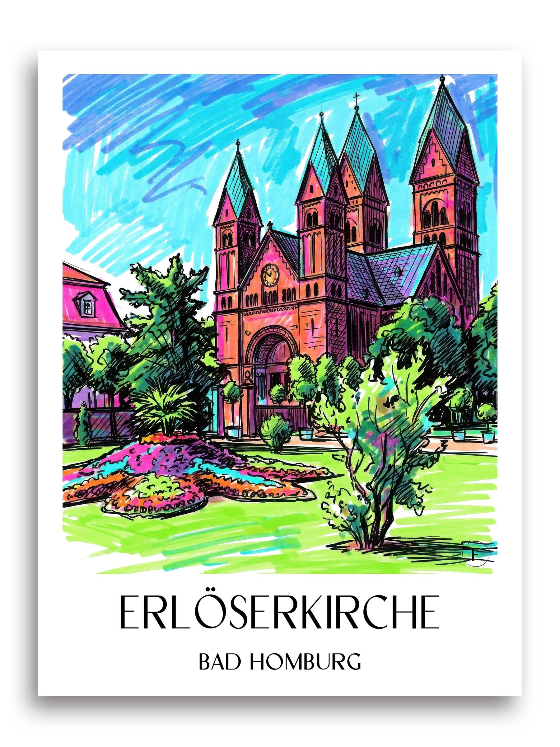 erlöserkirche-bad-homburg-deutschland-poster-graffiti