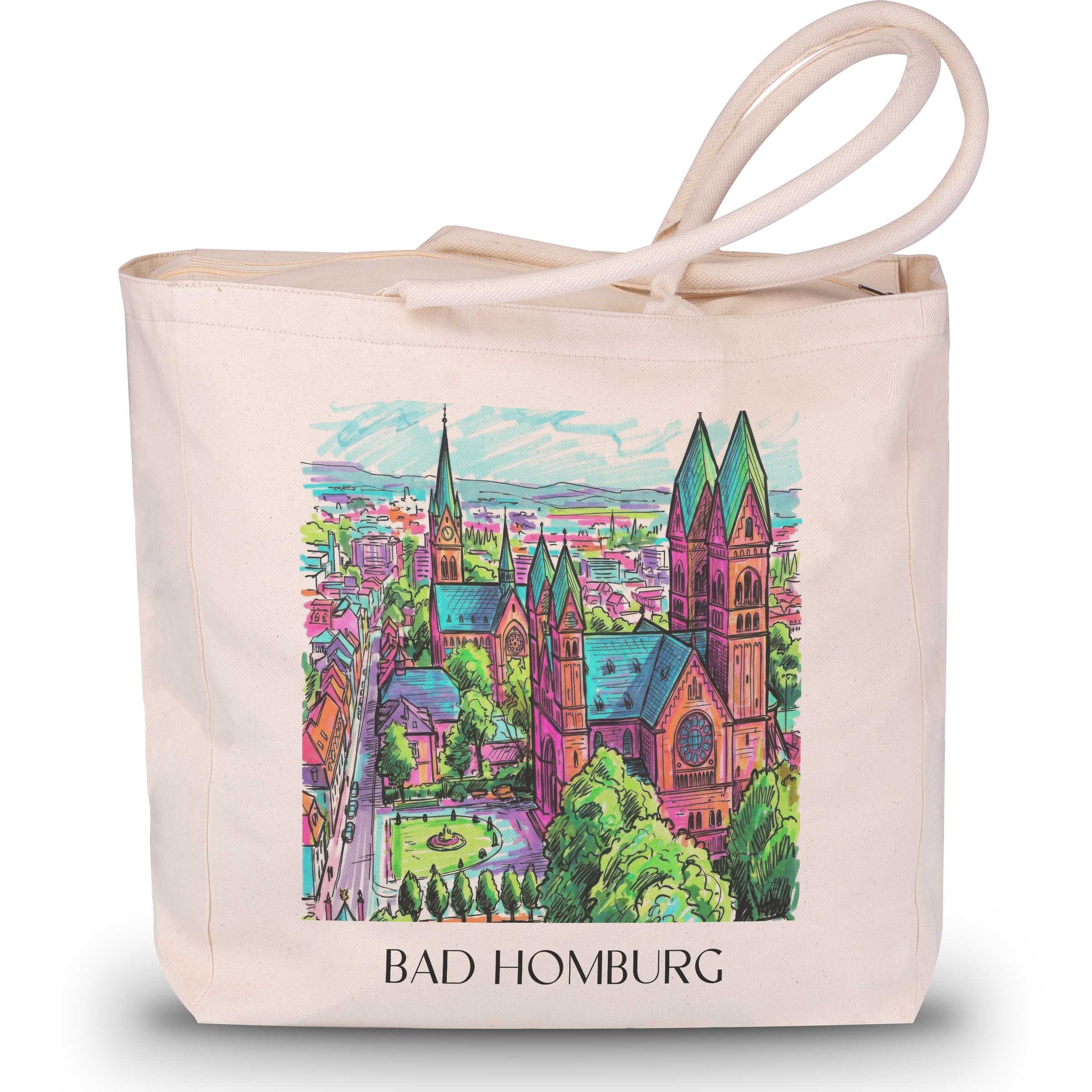 Bad Homburg Shopping Tasche - Hessen - Deutschland Tote Bag - Einkaufstasche im Tag Graffiti Stil