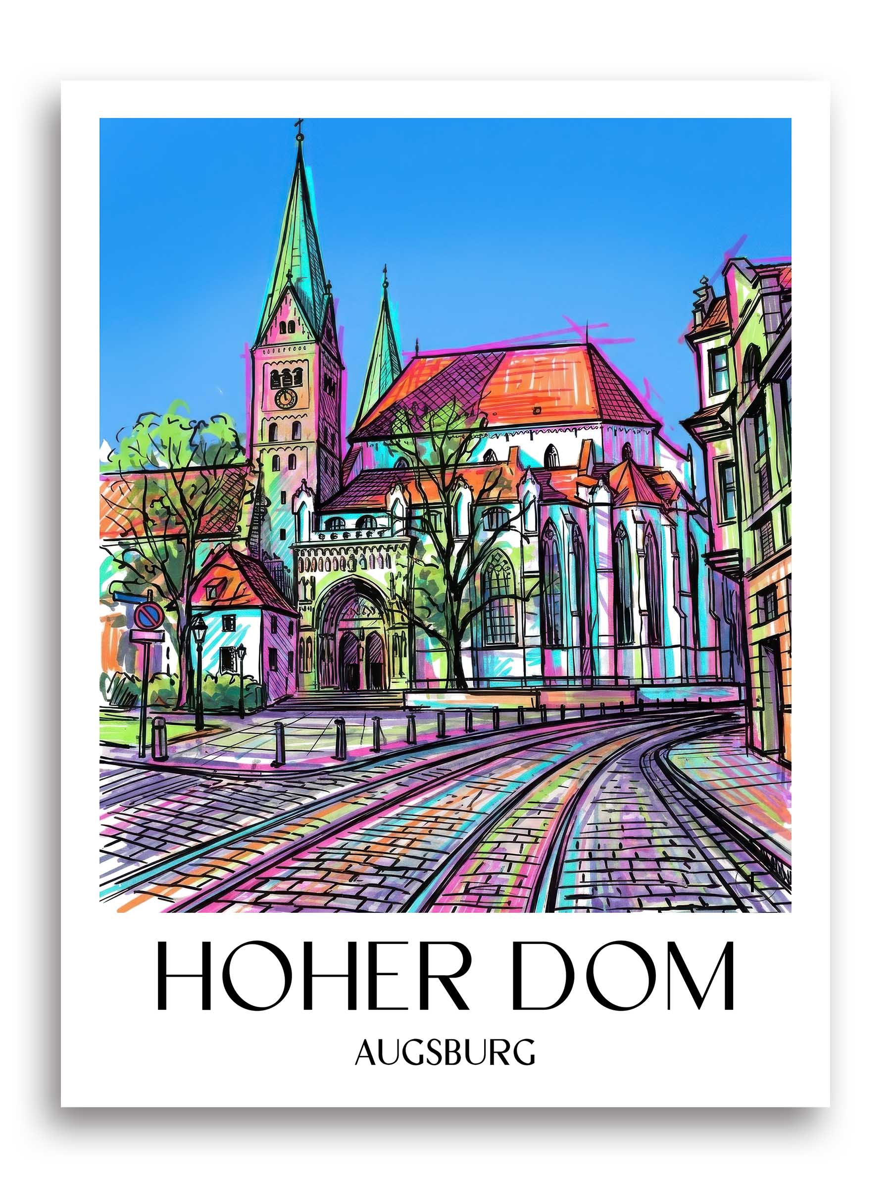 hoher-dom-augsburg-deutschland-poster-graffiti