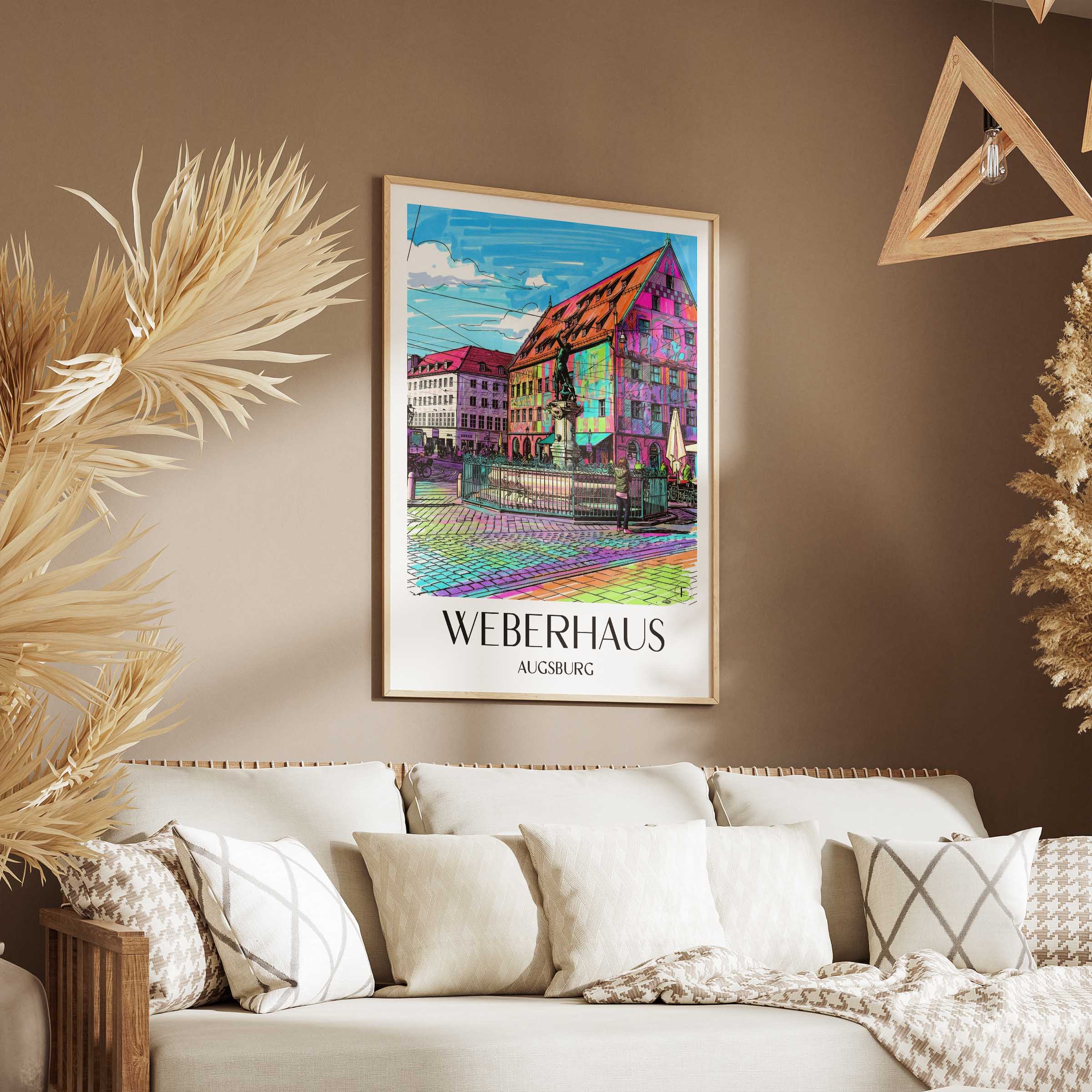 weberhaus-augsburg-deutschland-poster-graffiti