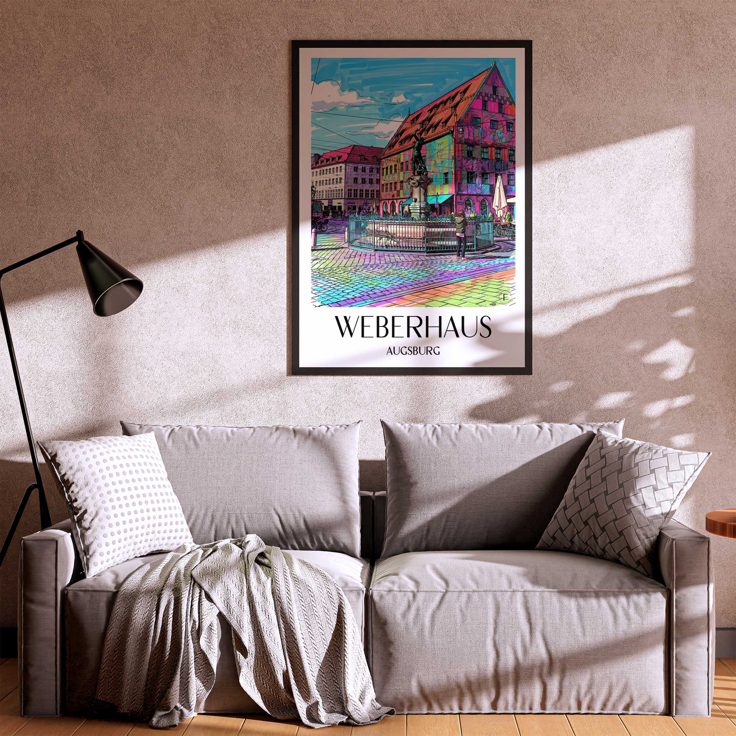 weberhaus-augsburg-deutschland-poster-graffiti