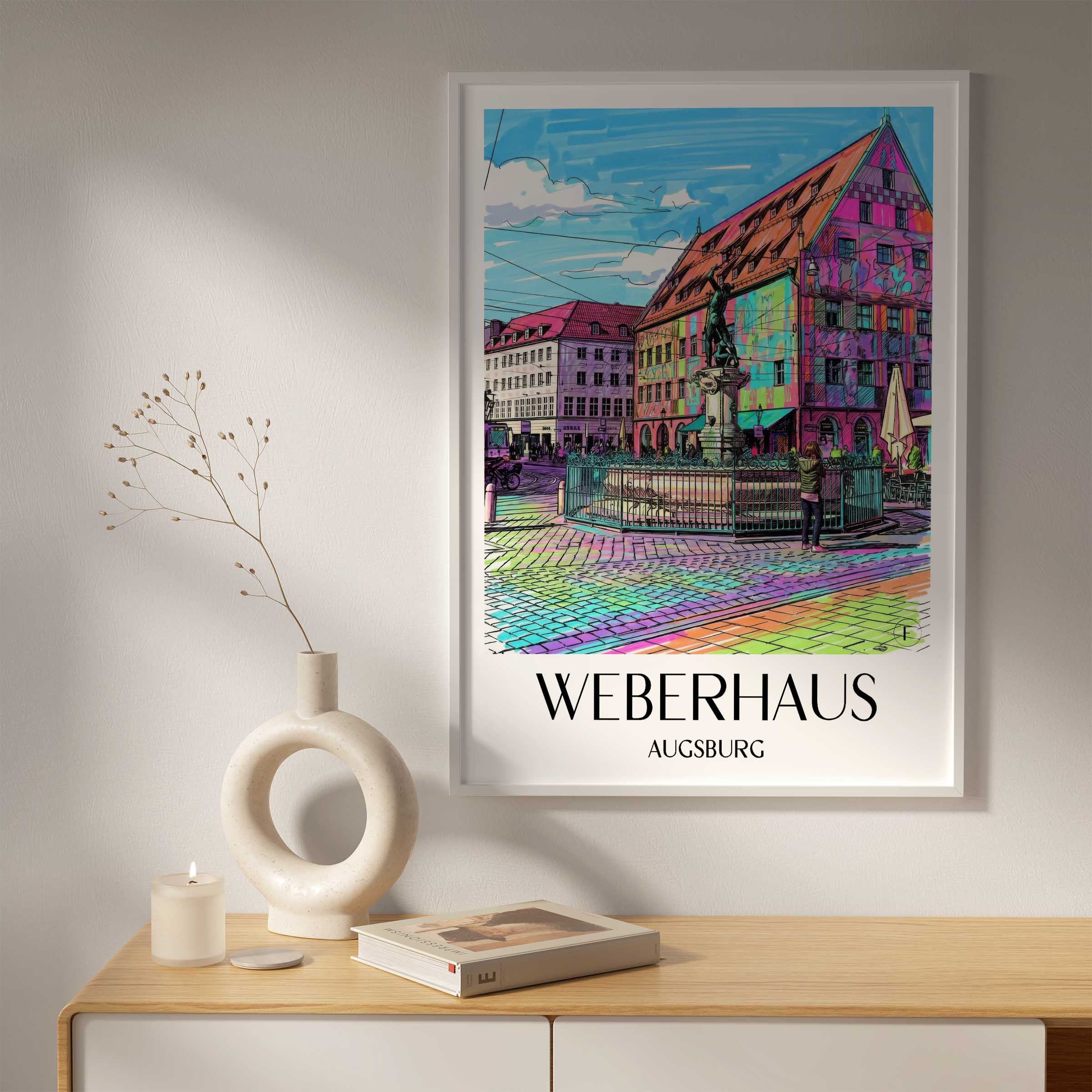 weberhaus-augsburg-deutschland-poster-graffiti