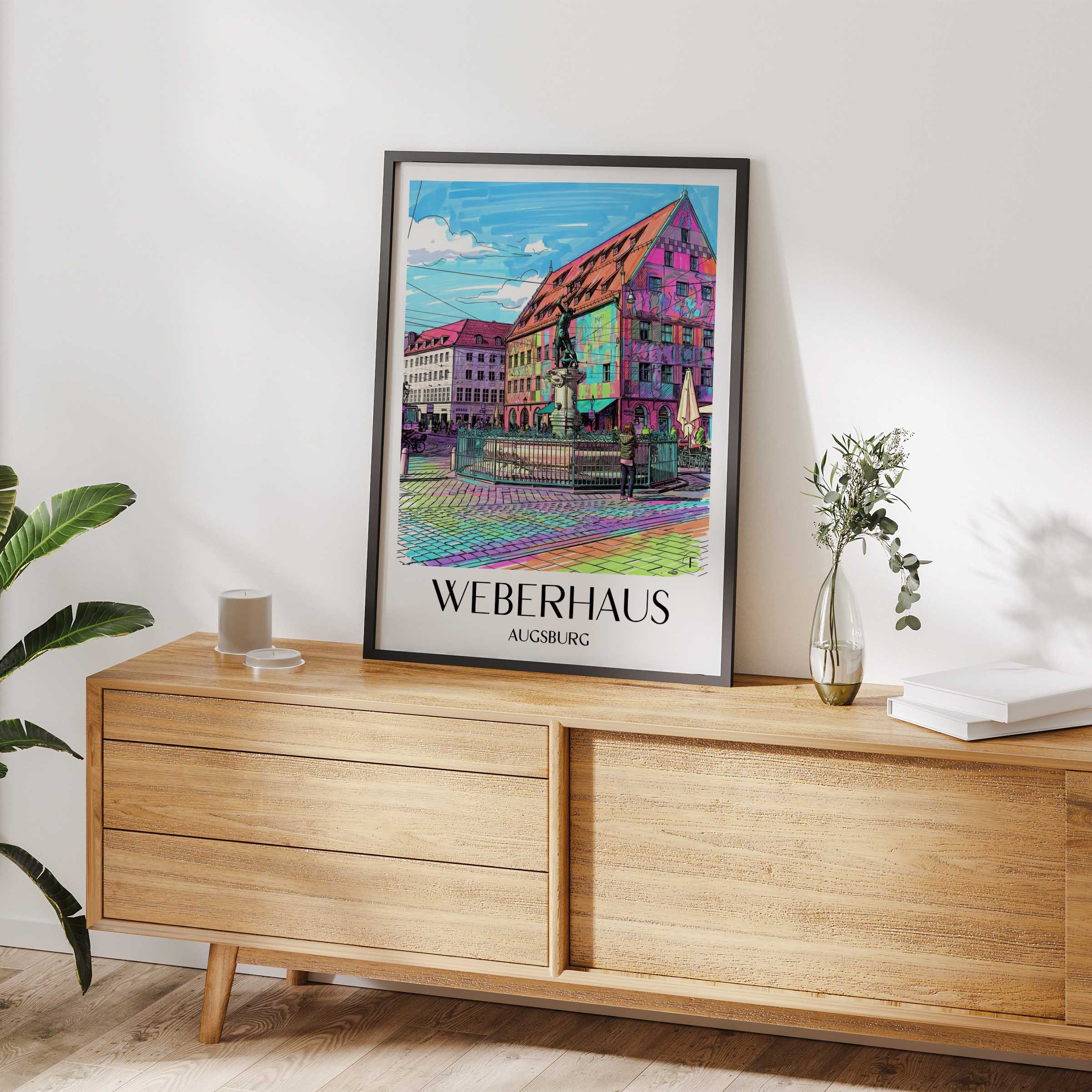 weberhaus-augsburg-deutschland-poster-graffiti