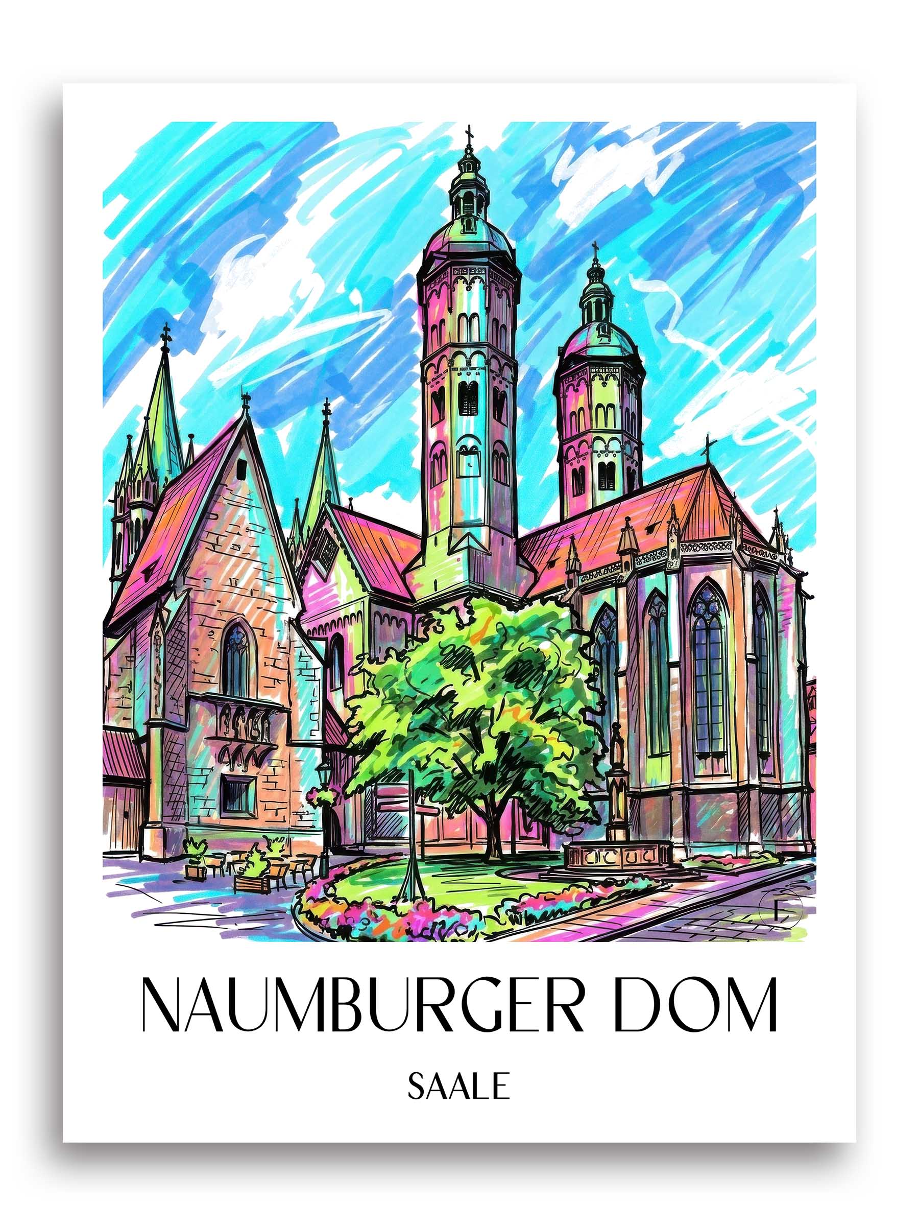 naumburger-dom--saale-deutschland-poster-graffiti