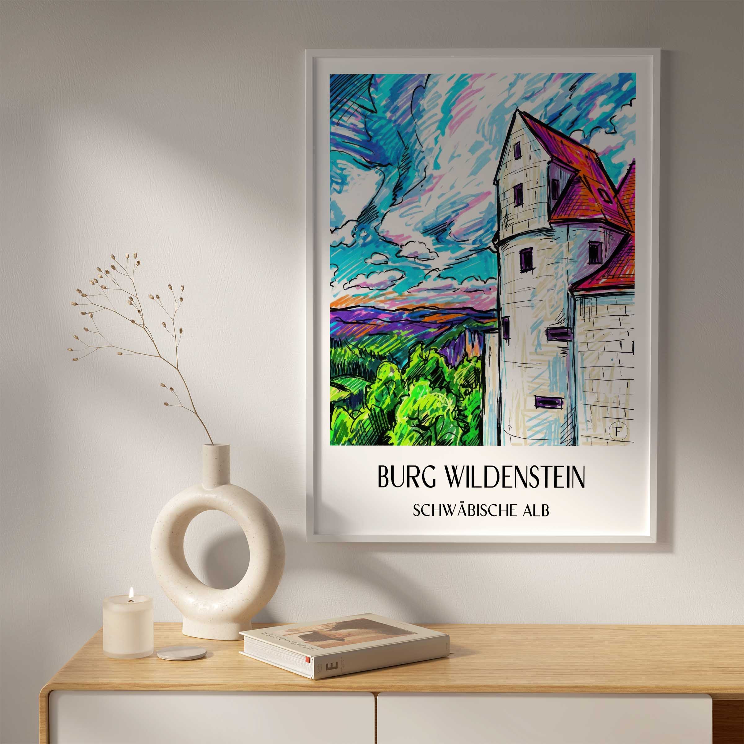 burg-wildenstein-schwäbische-alb-deutschland-poster-graffiti