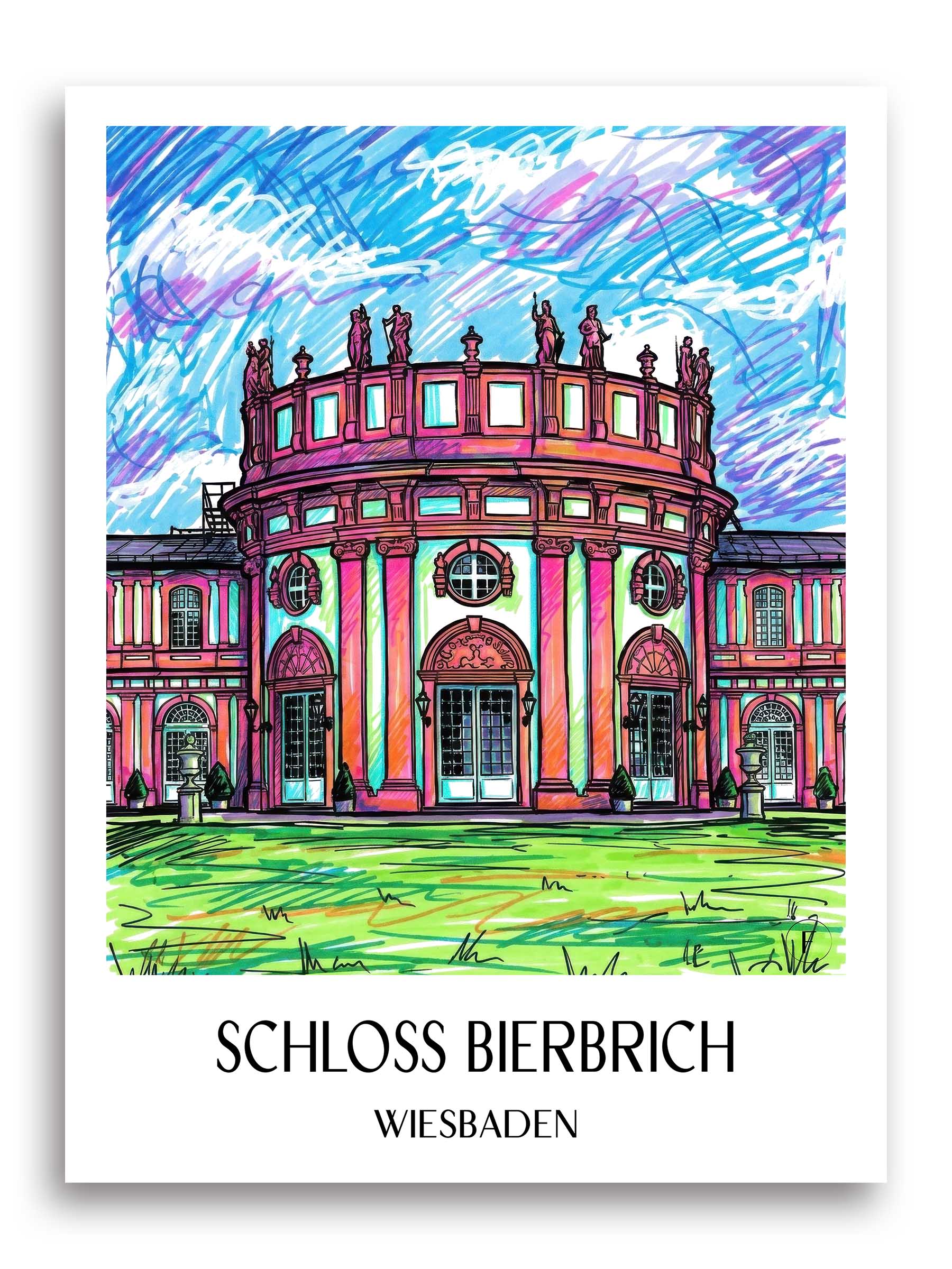 schloss-bierbrich-wiesbaden-deutschland-poster-graffiti
