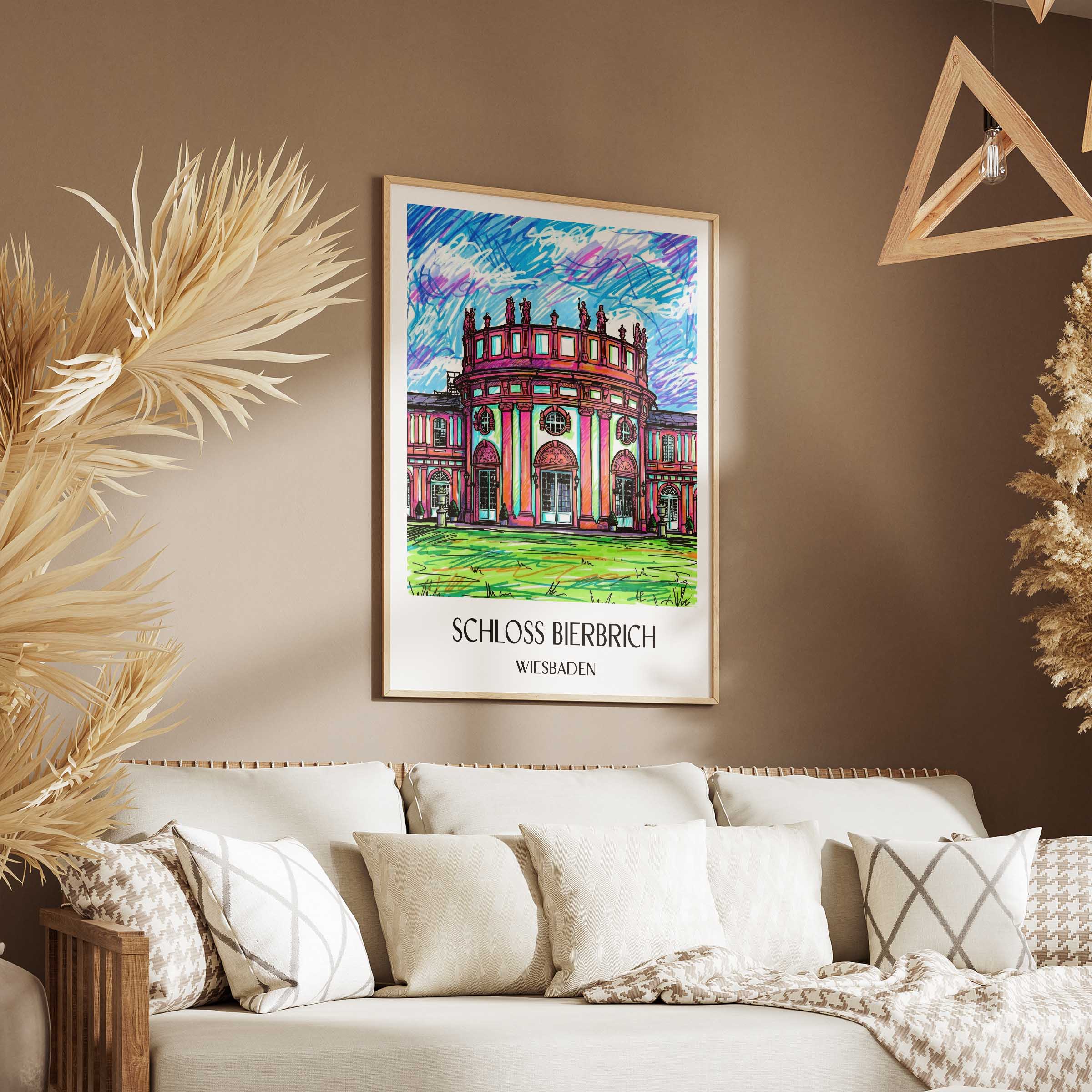 schloss-bierbrich-wiesbaden-deutschland-poster-graffiti
