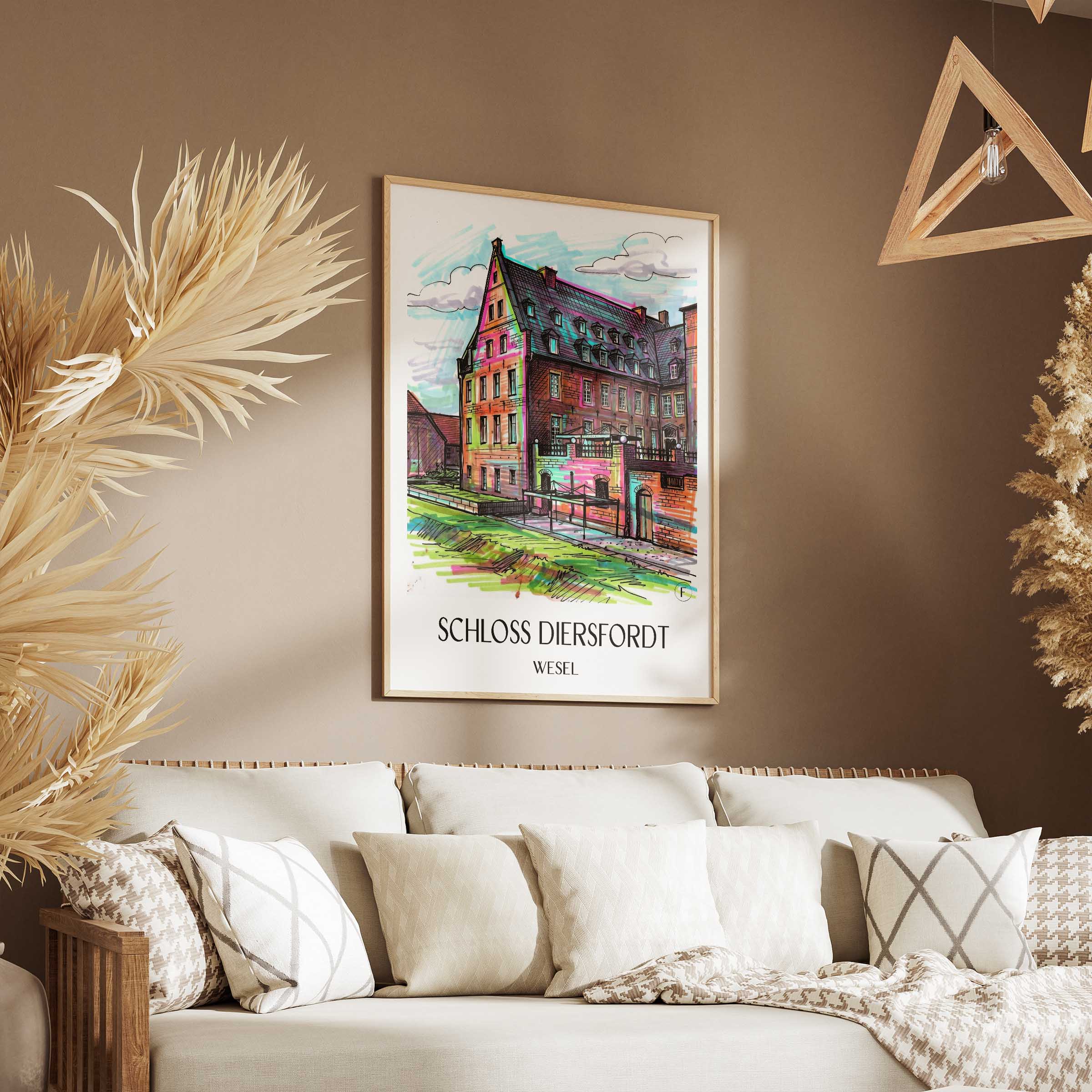 schloss-diersfordt-wesel-deutschland-poster-graffiti