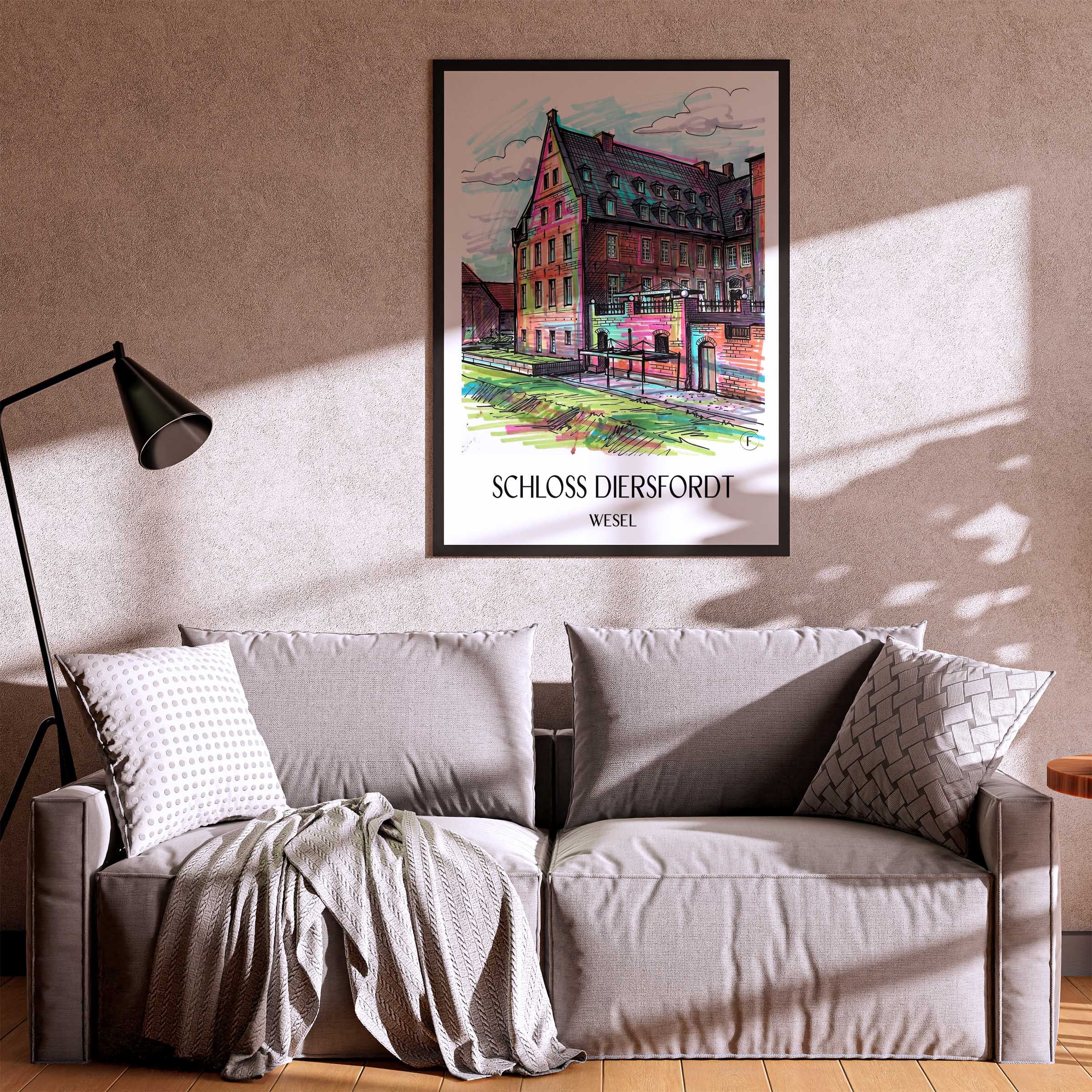 schloss-diersfordt-wesel-deutschland-poster-graffiti