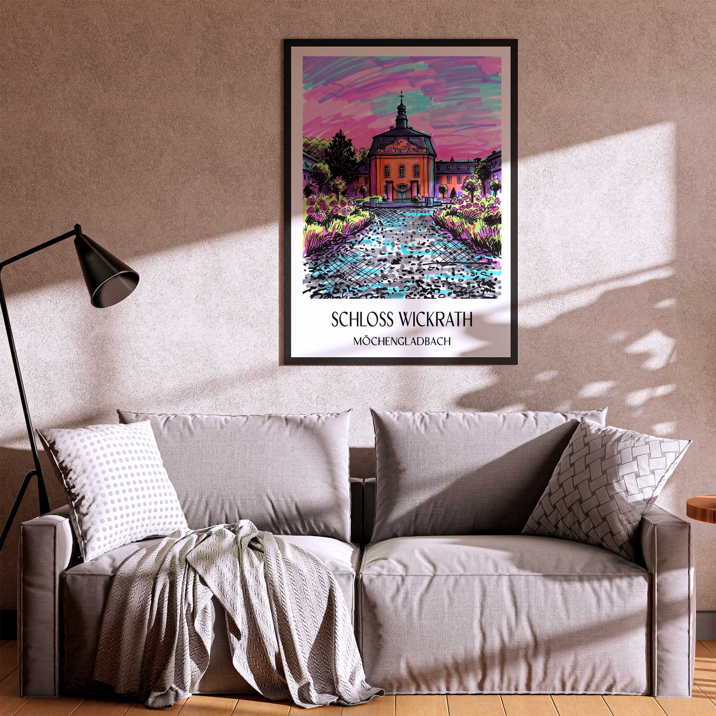 schloss-wickrath-möchengladbach-deutschland-poster-graffiti