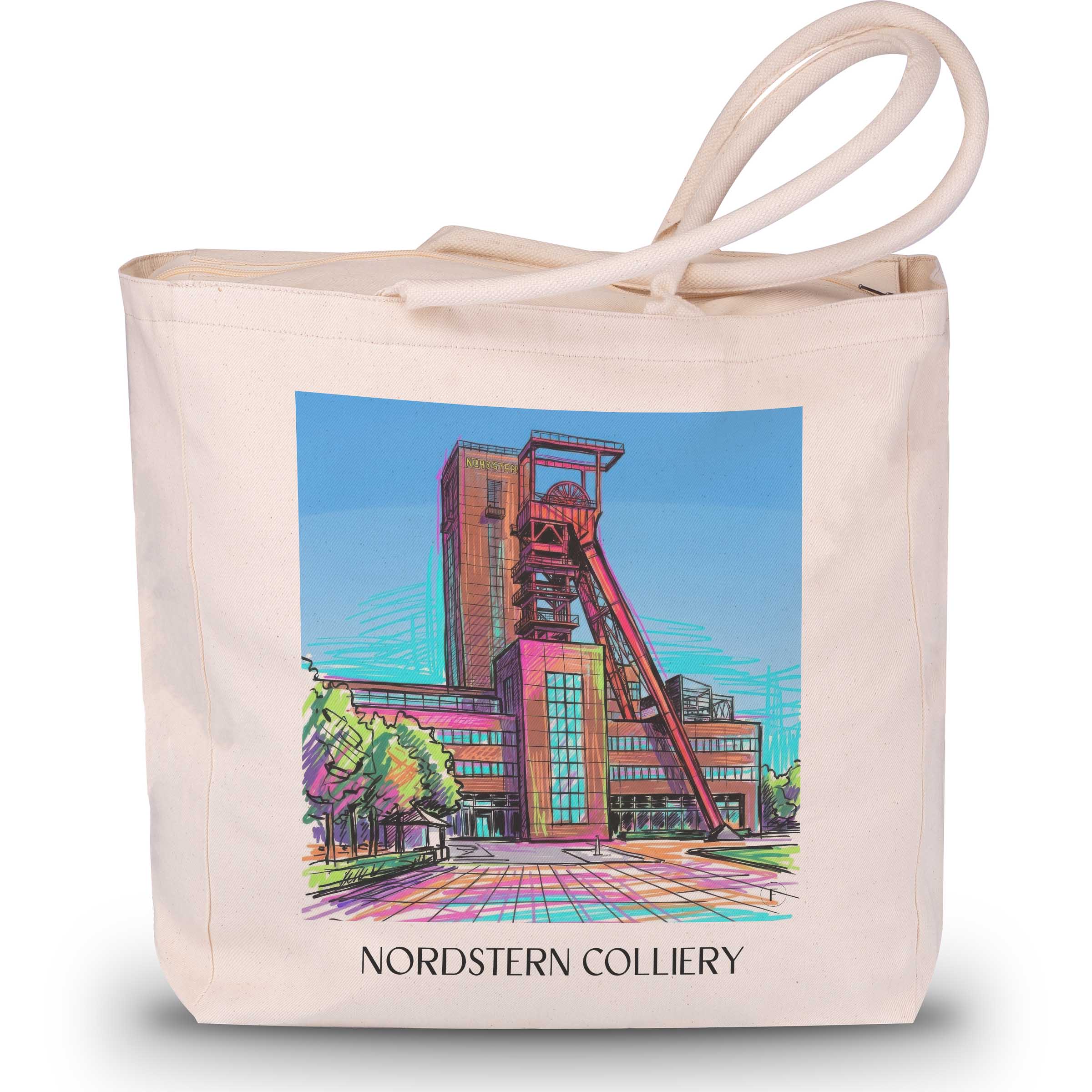 Zeche Nordstern Shopping Tasche - Gelsenkirchen - Deutschland Tote Bag - Einkaufstasche im Tag Graffiti Stil