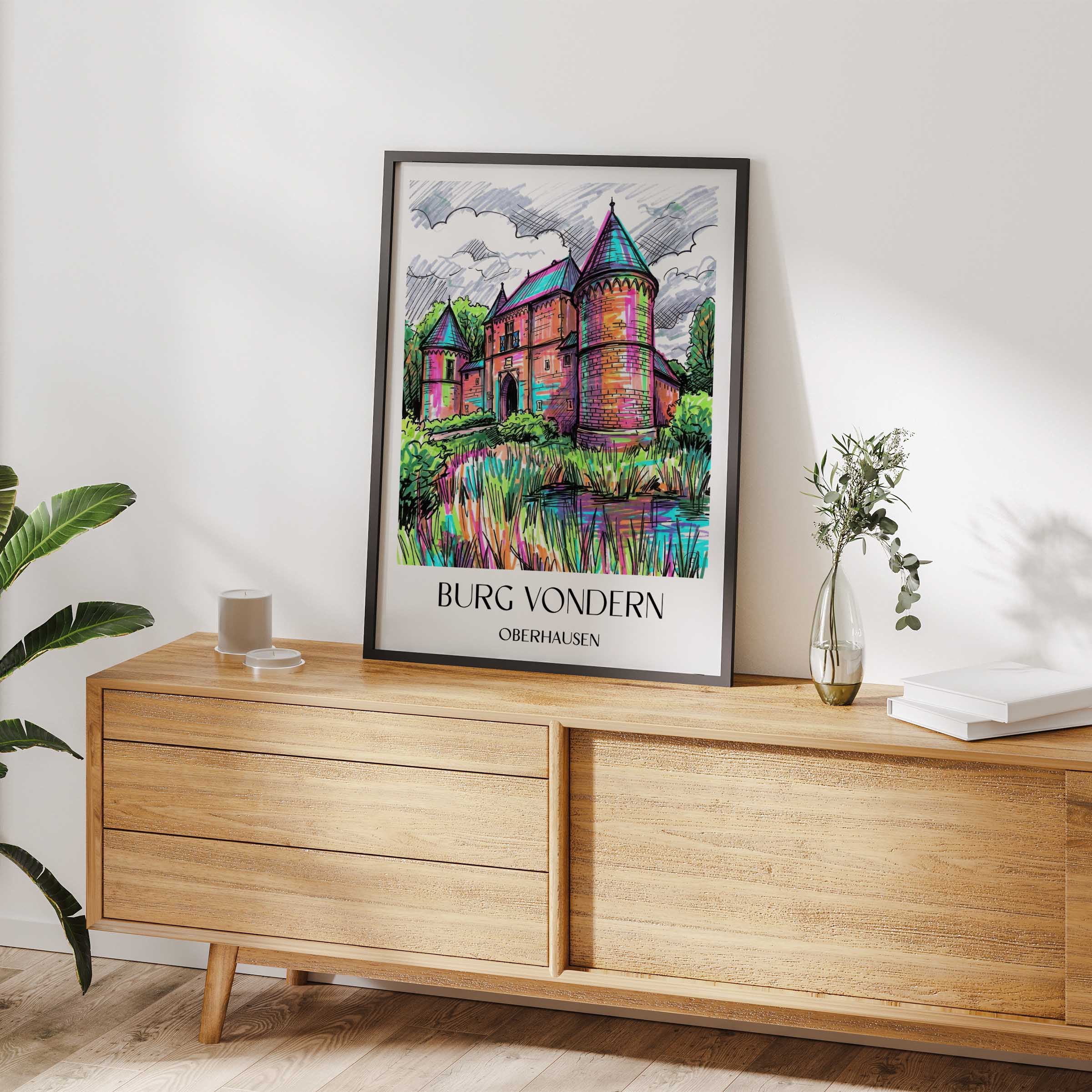 burg-vondern-oberhausen-deutschland-poster-graffiti