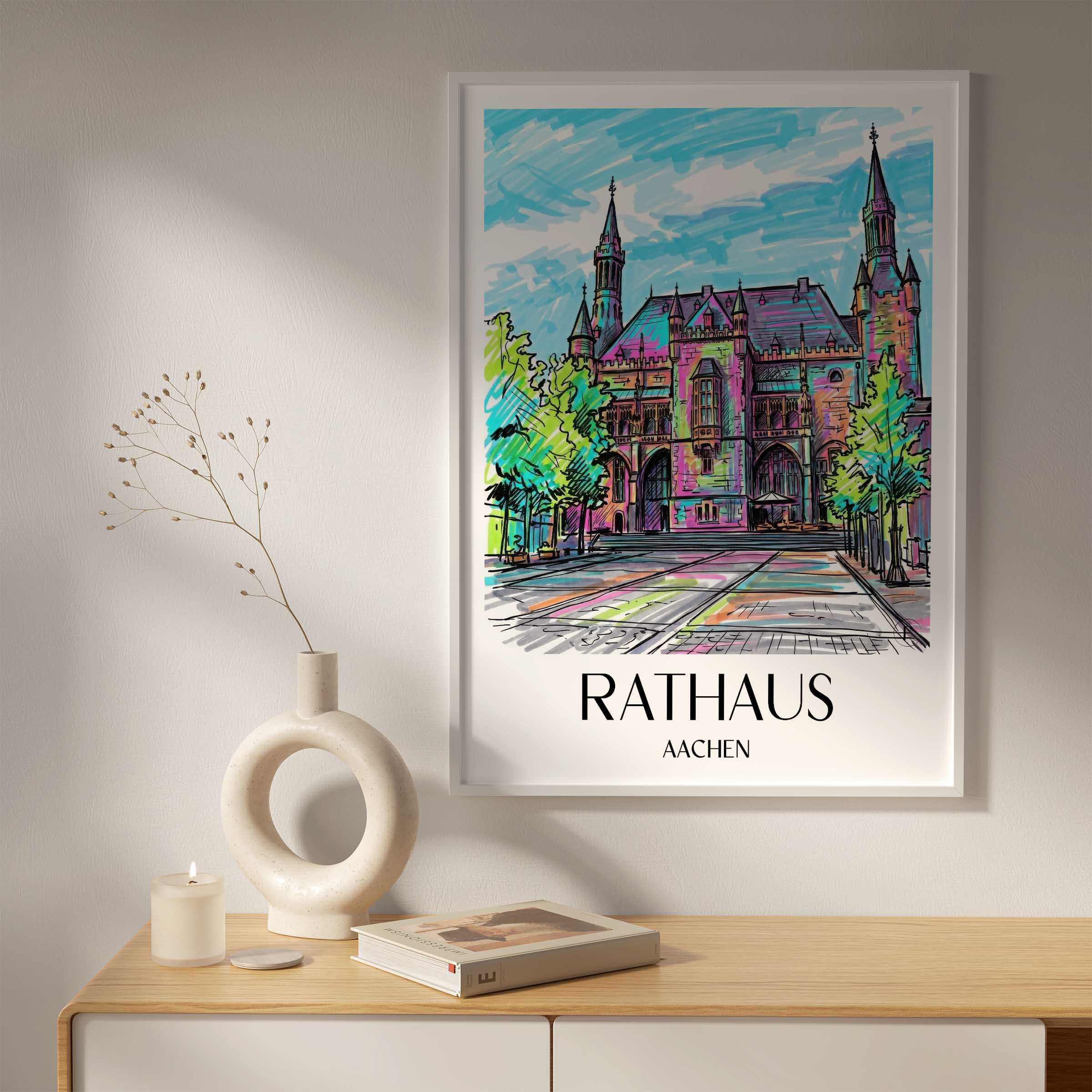rathaus--aachen-deutschland-poster-graffiti