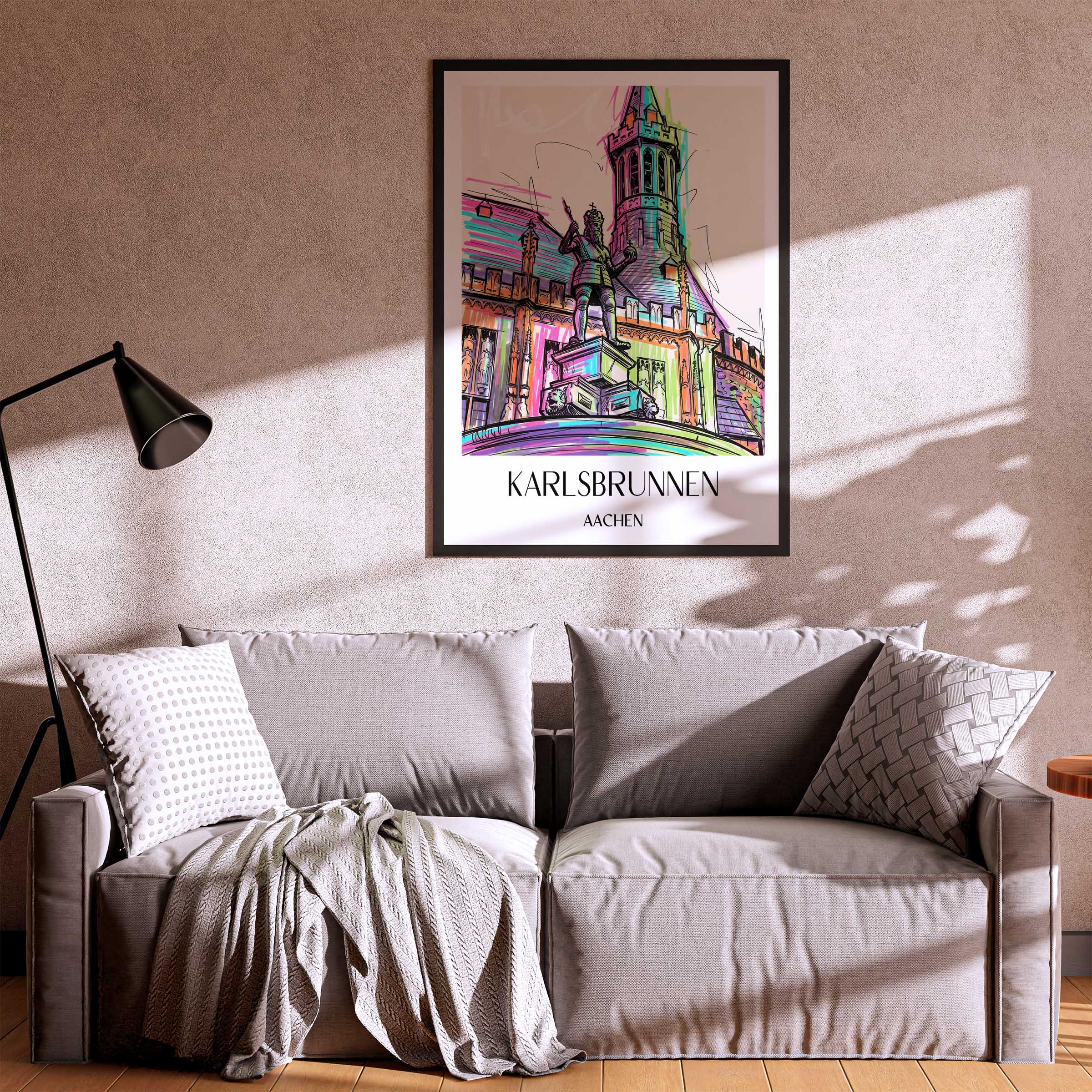 karlsbrunnen-aachen-deutschland-poster-graffiti
