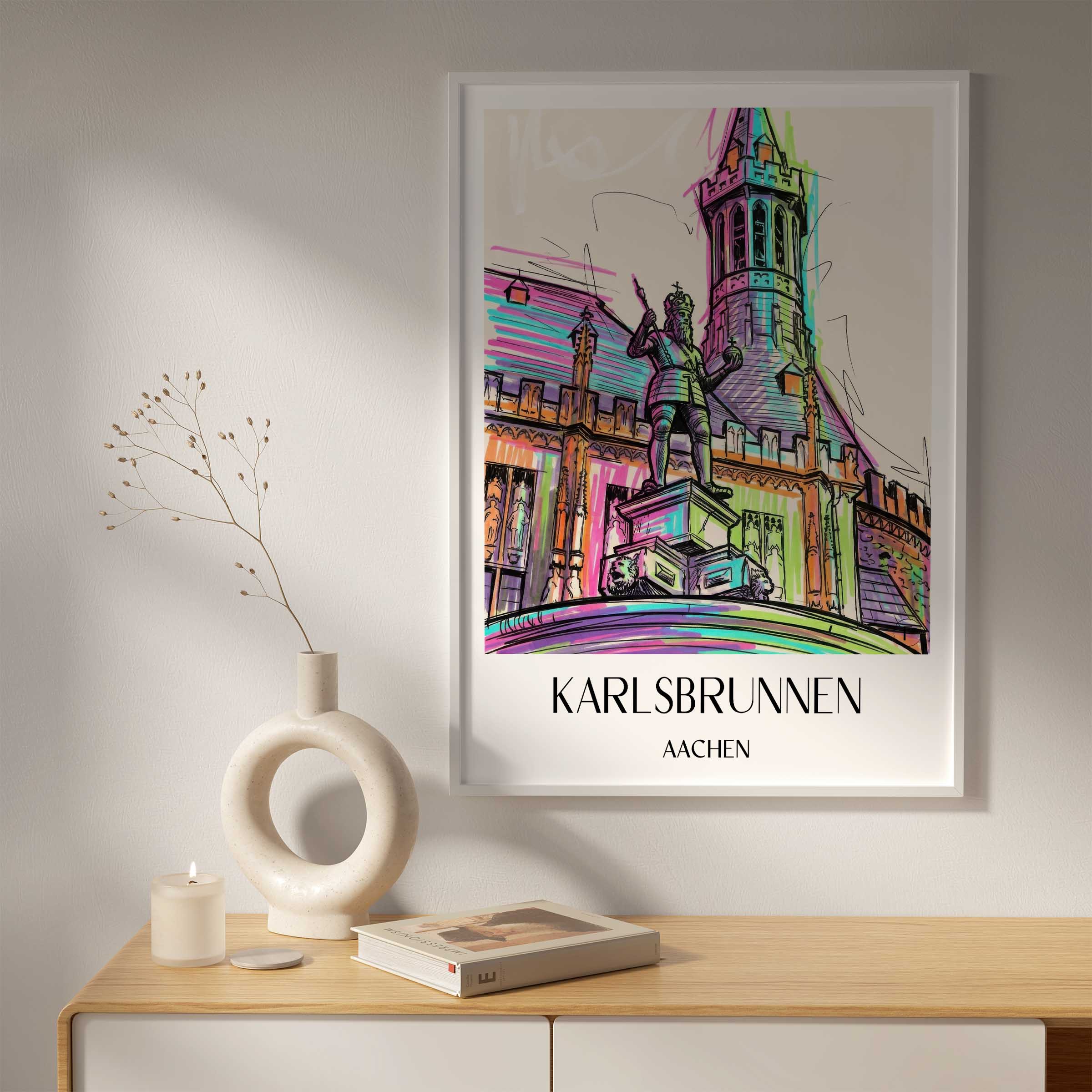 karlsbrunnen-aachen-deutschland-poster-graffiti