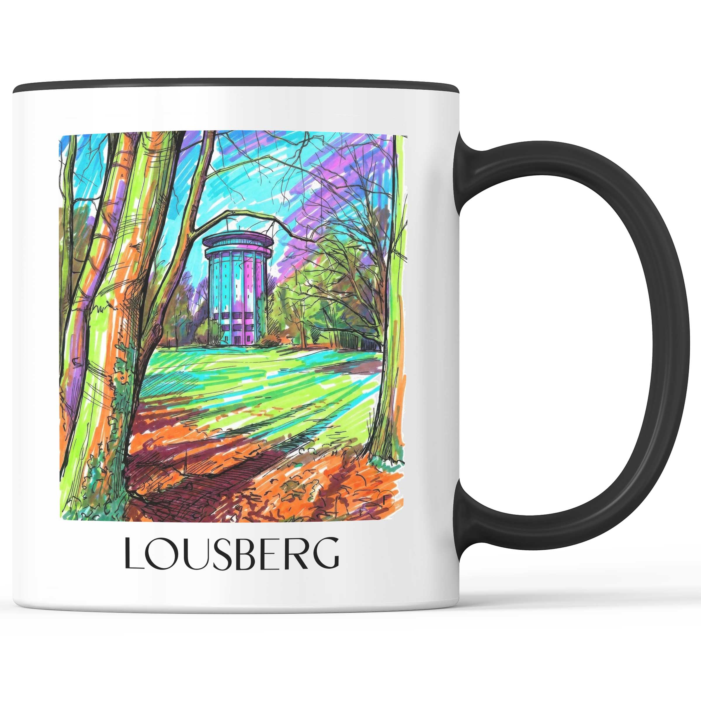 Lousberg Kaffeebecher - Aachen - Deutschland Becher - Kaffeetasse im Tag Graffiti Stil