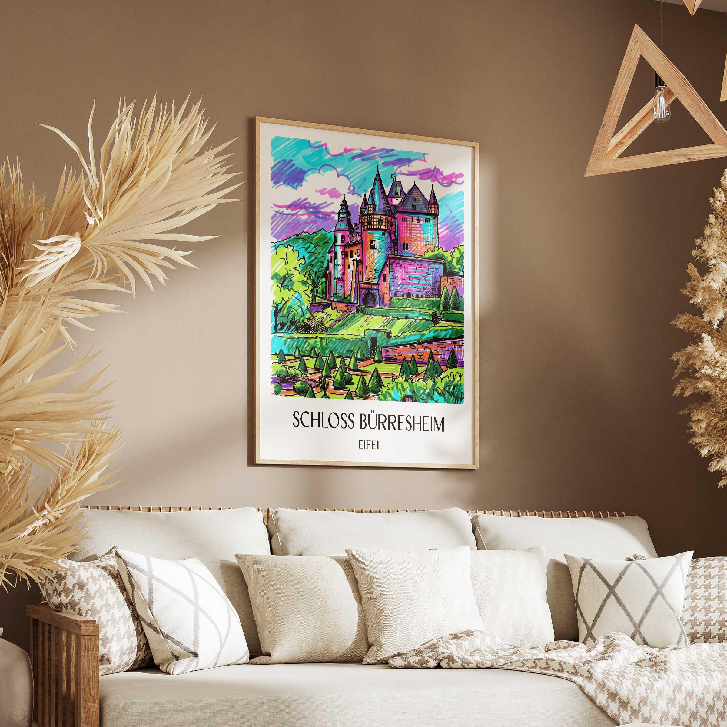 schloss-bürresheim-eifel-deutschland-poster-graffiti