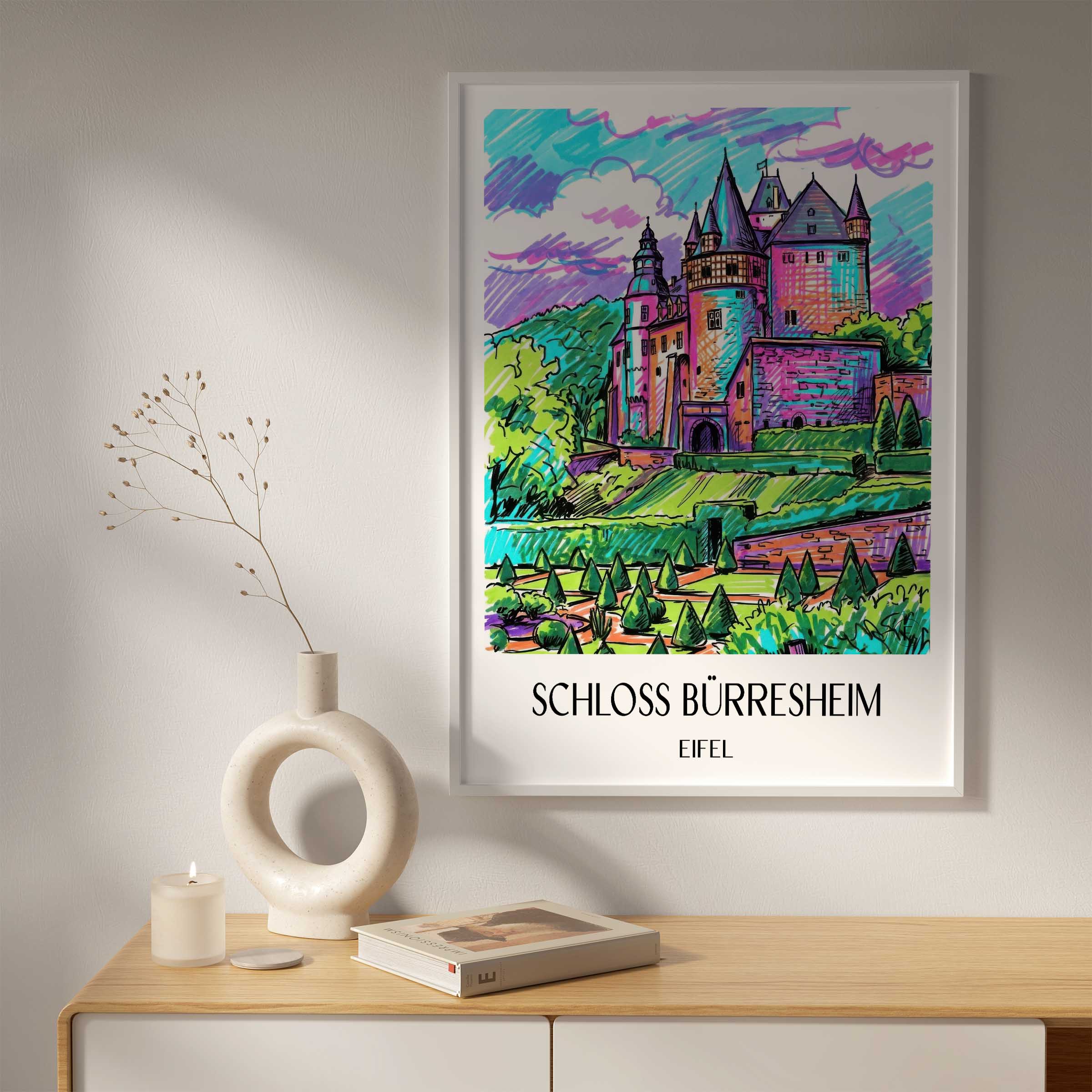 schloss-bürresheim-eifel-deutschland-poster-graffiti