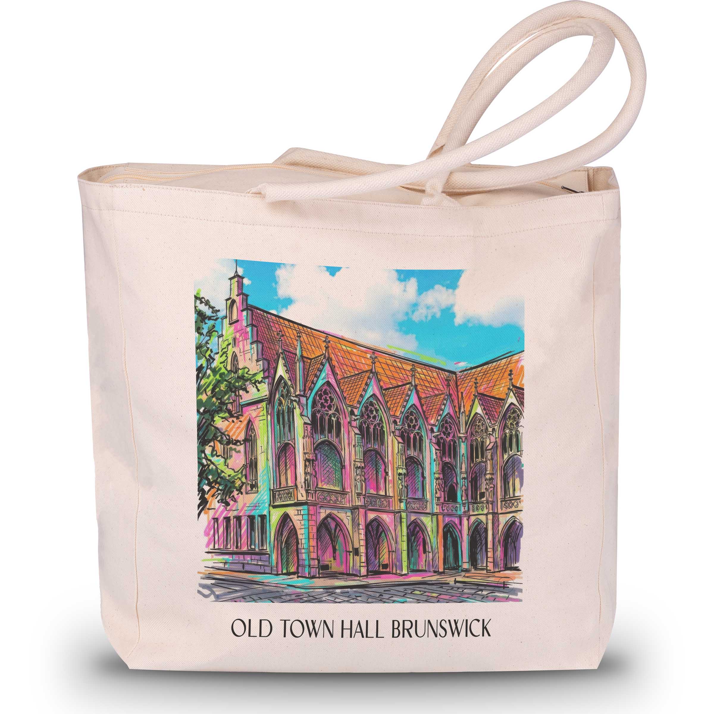 Altstadtrathaus Shopping Tasche - Braunschweig - Deutschland Tote Bag - Einkaufstasche im Tag Graffiti Stil