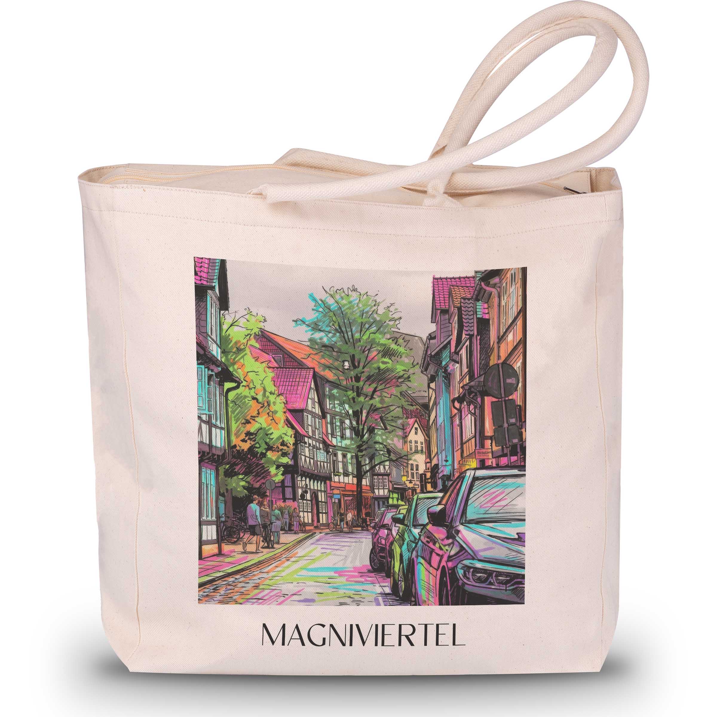 Magniviertel Shopping Tasche - Braunschweig - Deutschland Tote Bag - Einkaufstasche im Tag Graffiti Stil