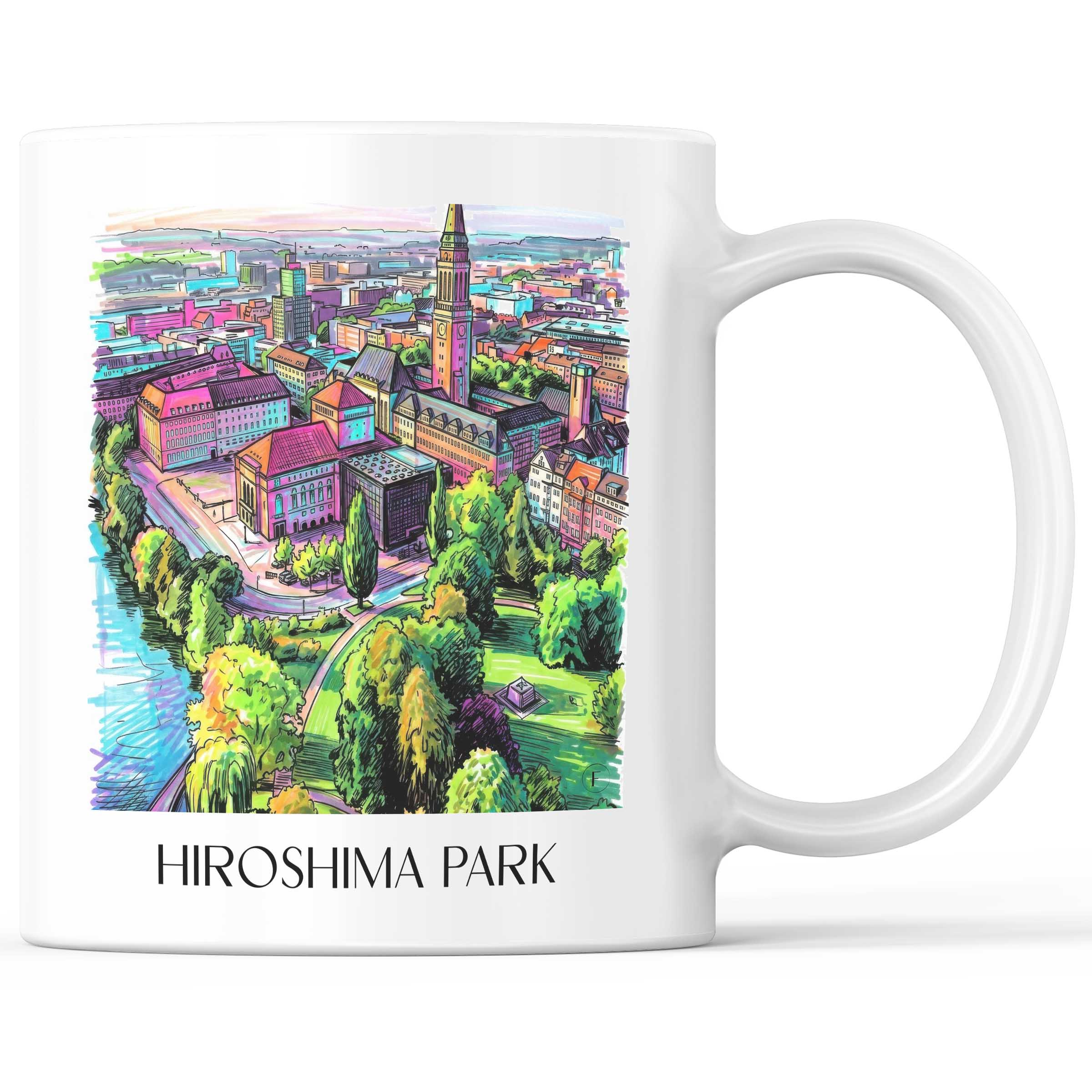 Hiroshimapark Kaffeebecher - Kiel - Deutschland Becher - Kaffeetasse im Tag Graffiti Stil