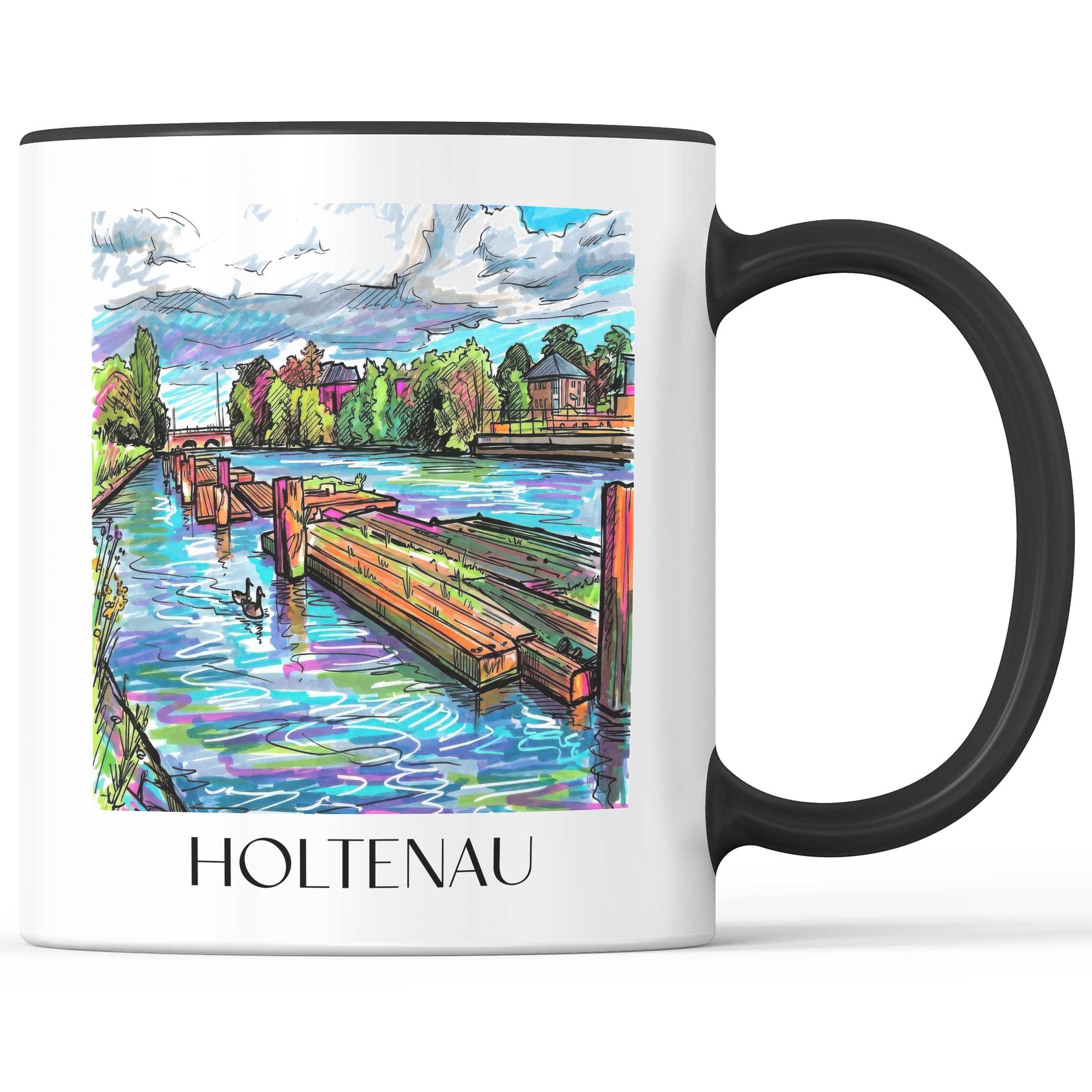 Holtenau Kaffeebecher - Kiel - Deutschland Becher - Kaffeetasse im Tag Graffiti Stil