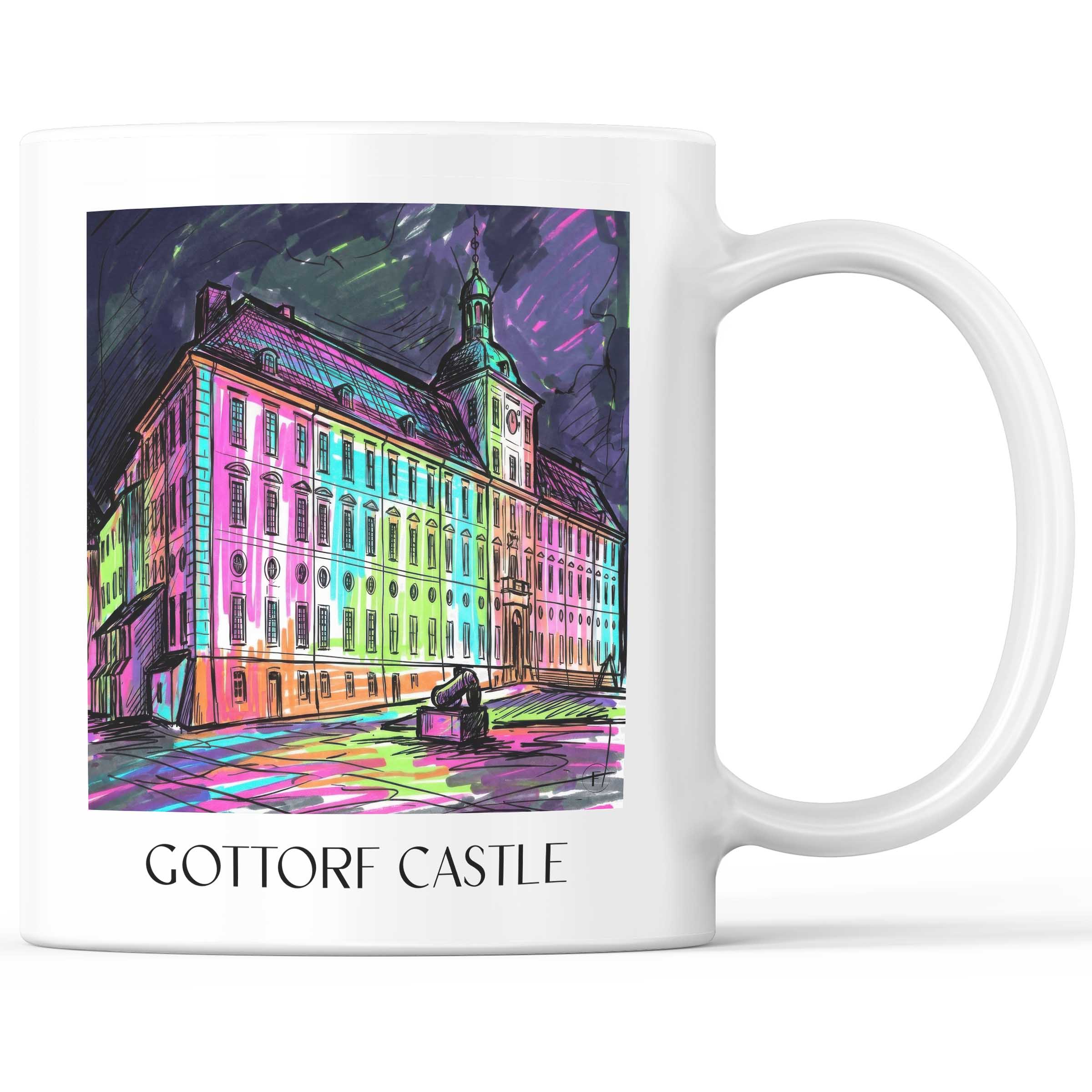 Schloss Gottorf Kaffeebecher - Schleswig - Deutschland Becher - Kaffeetasse im Tag Graffiti Stil