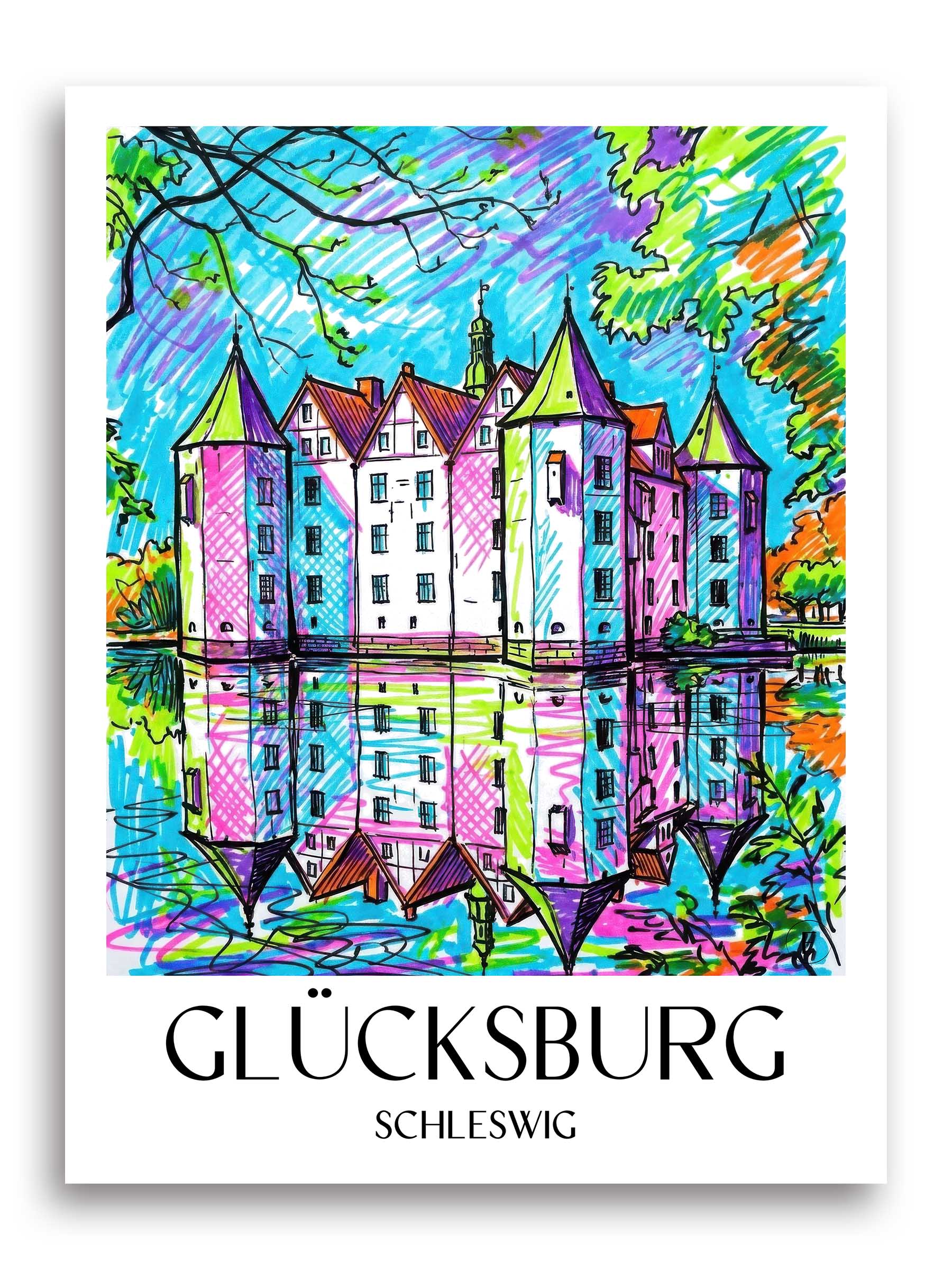 glücksburg-schleswig-deutschland-poster-graffiti