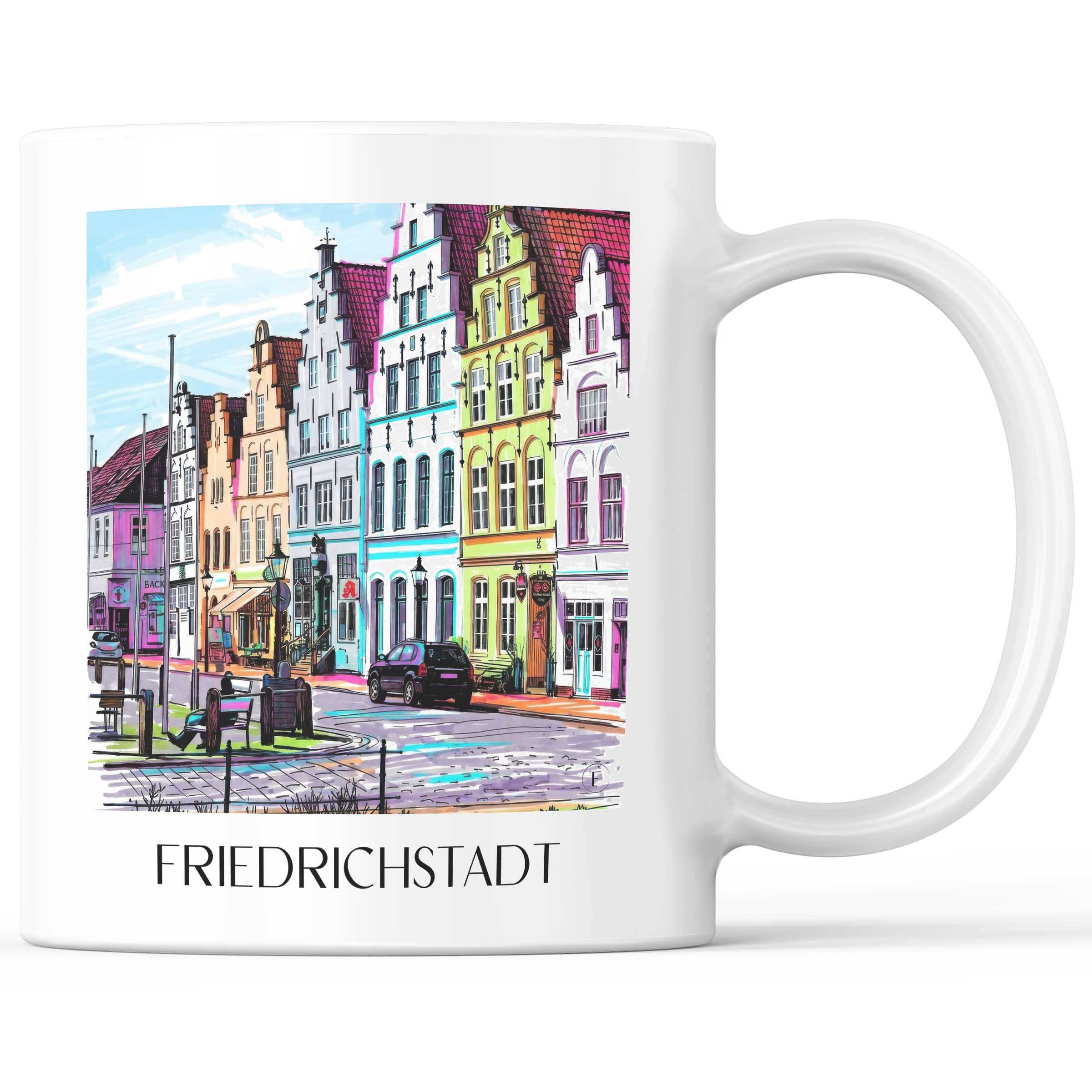 Friedrichstadt Kaffeebecher - Schleswig - Deutschland Becher - Kaffeetasse im Tag Graffiti Stil