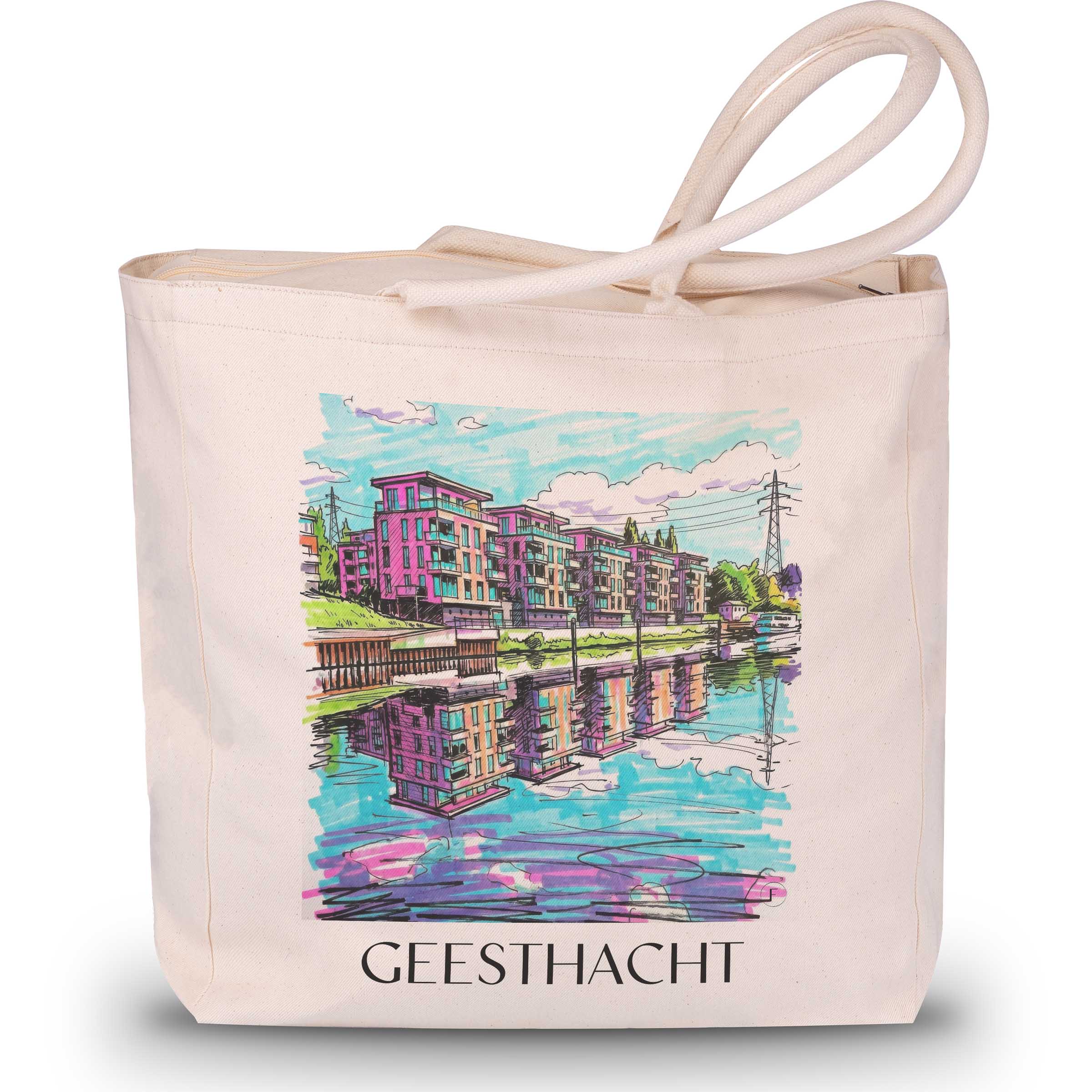 Geesthacht Shopping Tasche - Schleswig-Holstein - Deutschland Tote Bag - Einkaufstasche im Tag Graffiti Stil