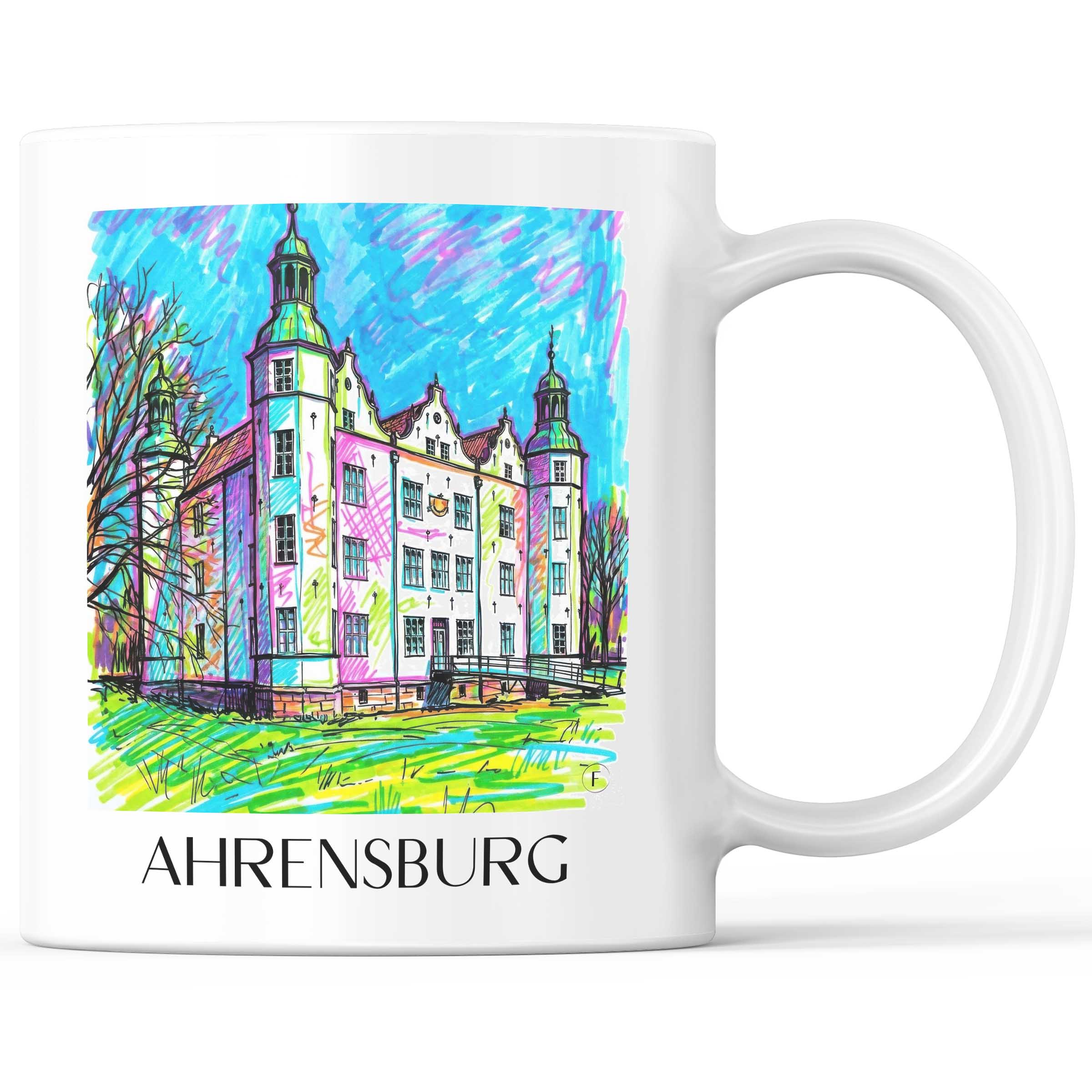 Ahrensburg Kaffeebecher - Schleswig-Holstein - Deutschland Becher - Kaffeetasse im Tag Graffiti Stil