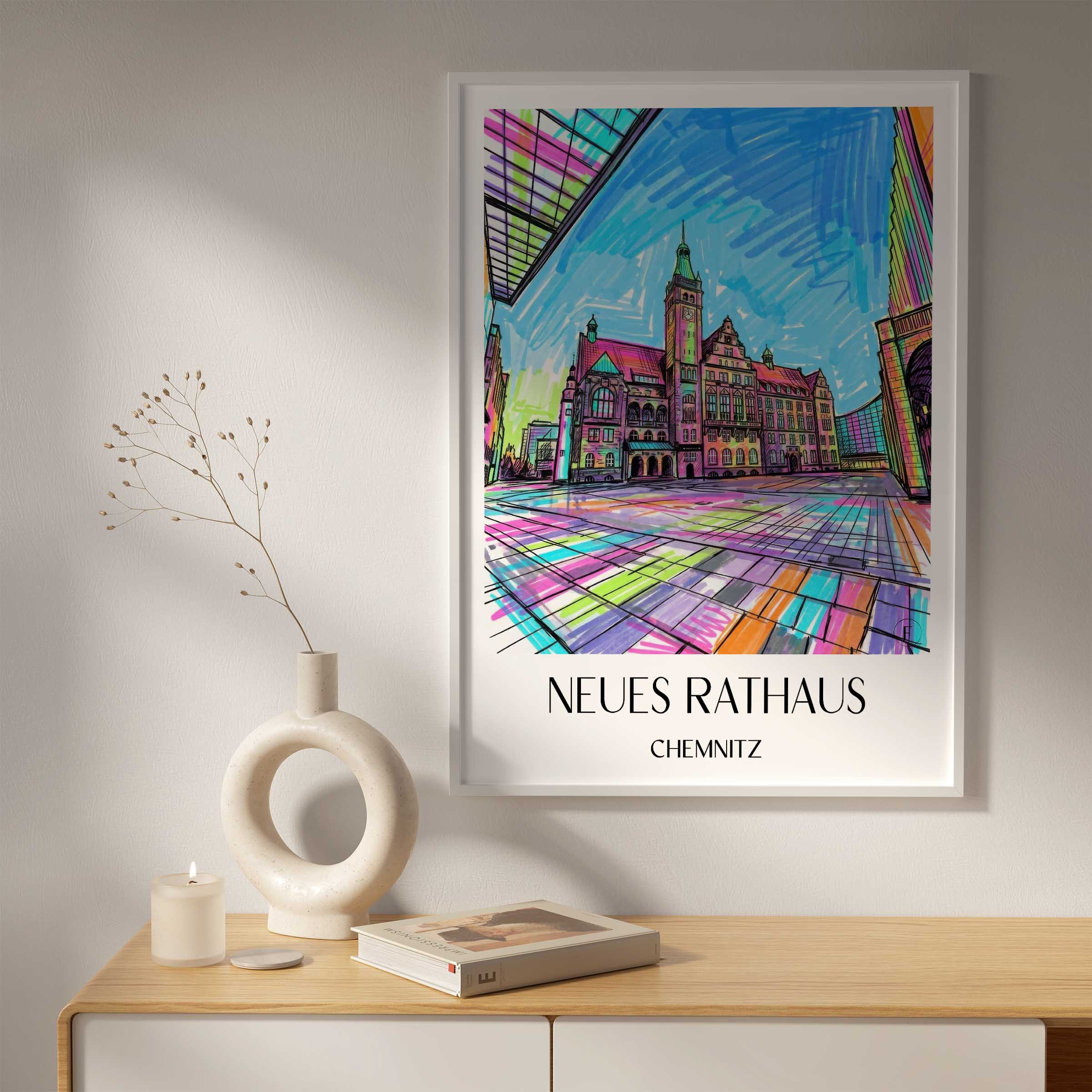 neues-rathaus-chemnitz-deutschland-poster-graffiti