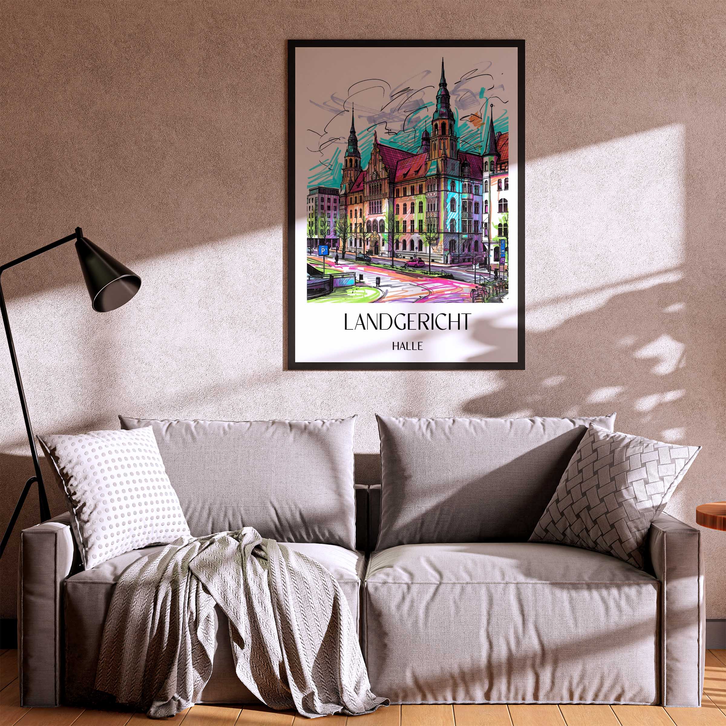 landgericht-halle-deutschland-poster-graffiti
